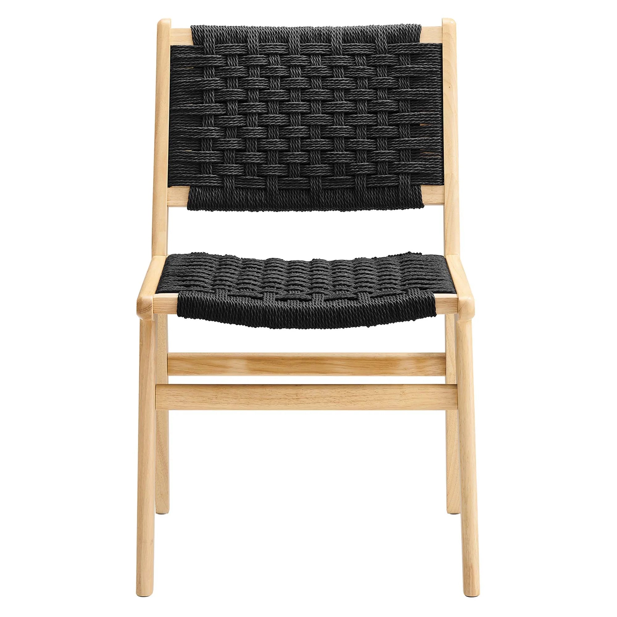 Saoirse Woven Rope Wood Dining Side Chair - Set of 2