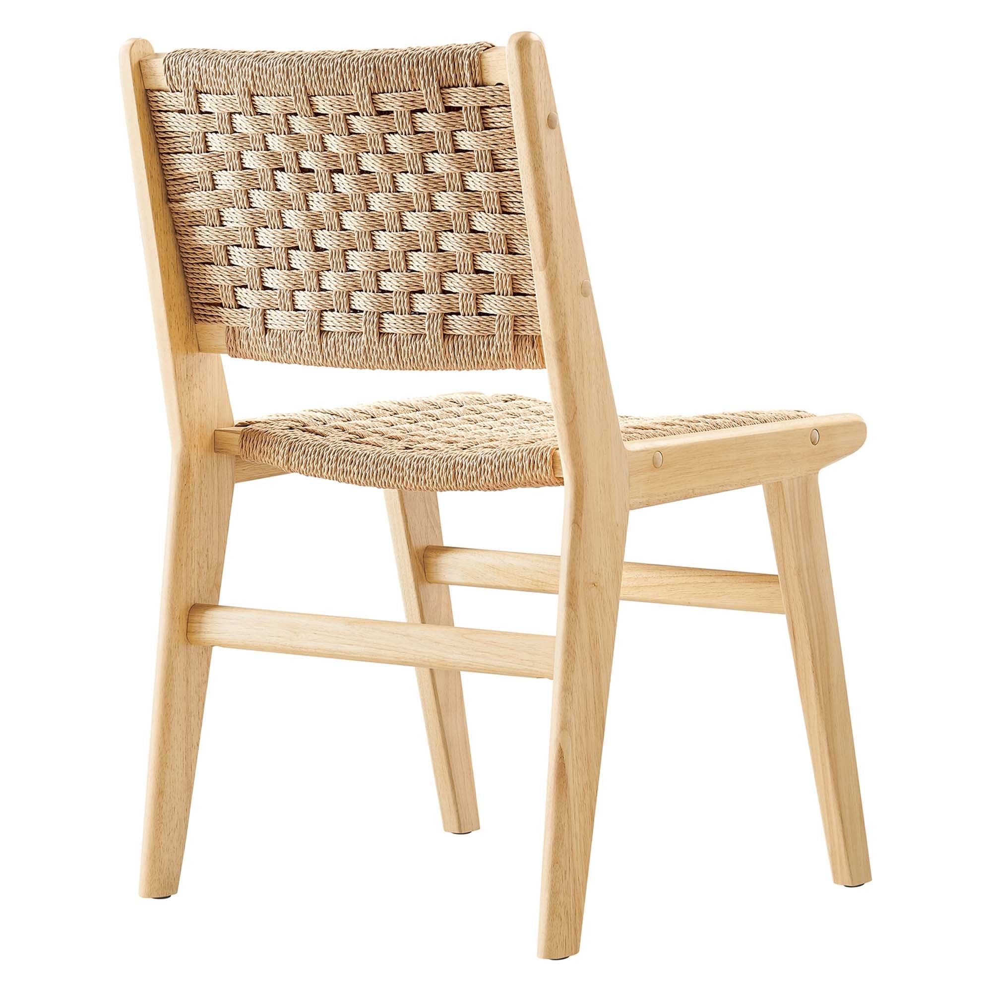 Saoirse Woven Rope Wood Dining Side Chair - Set of 2