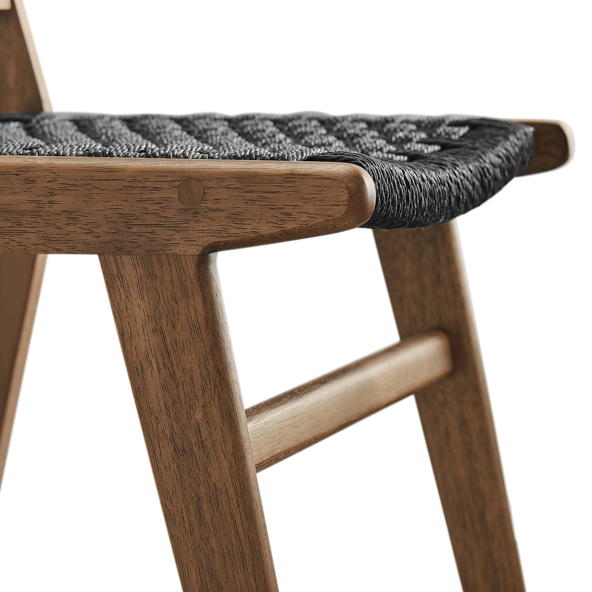 Saoirse Woven Rope Wood Dining Side Chair - Set of 2