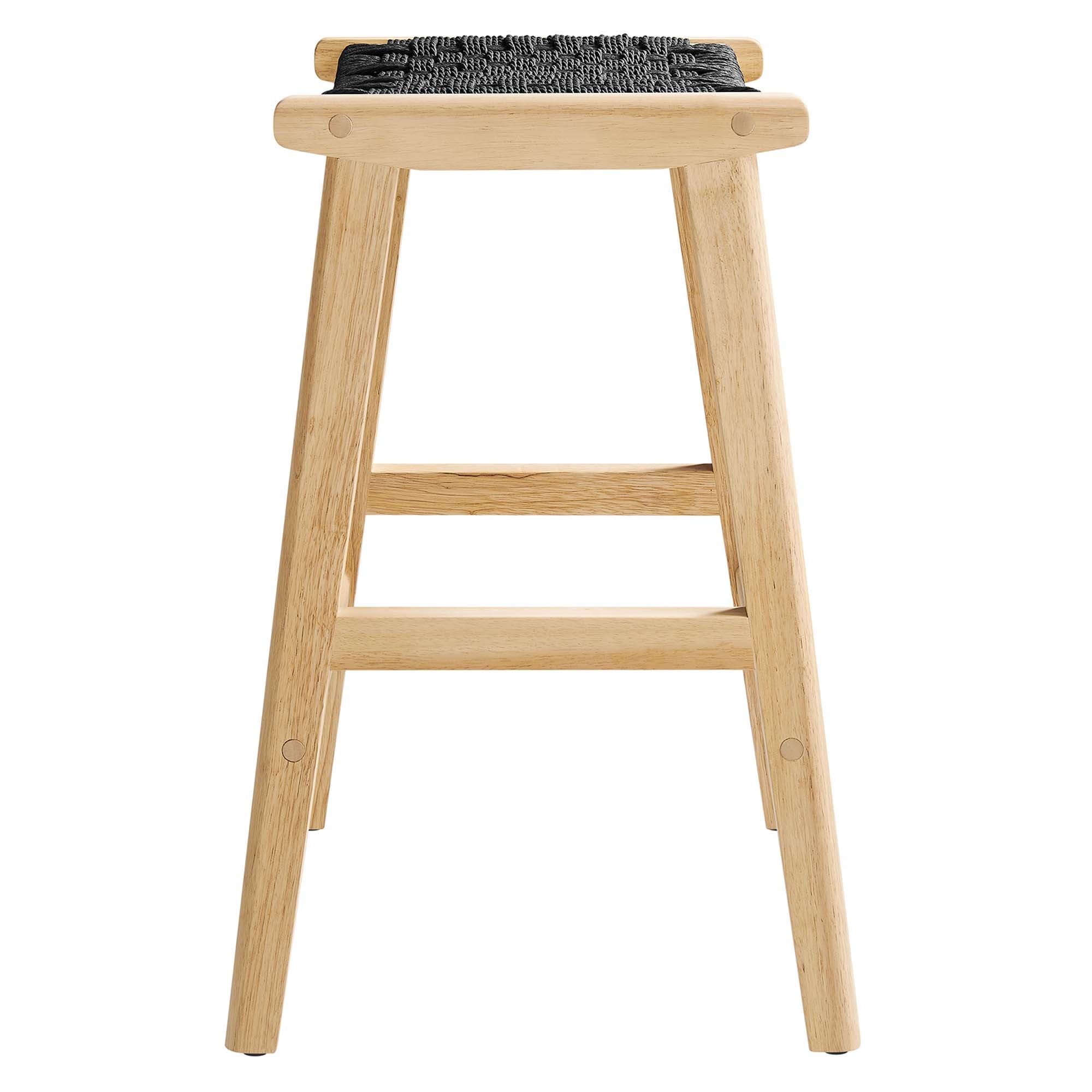 Saoirse Woven Rope Wood Counter Stool Set of 2