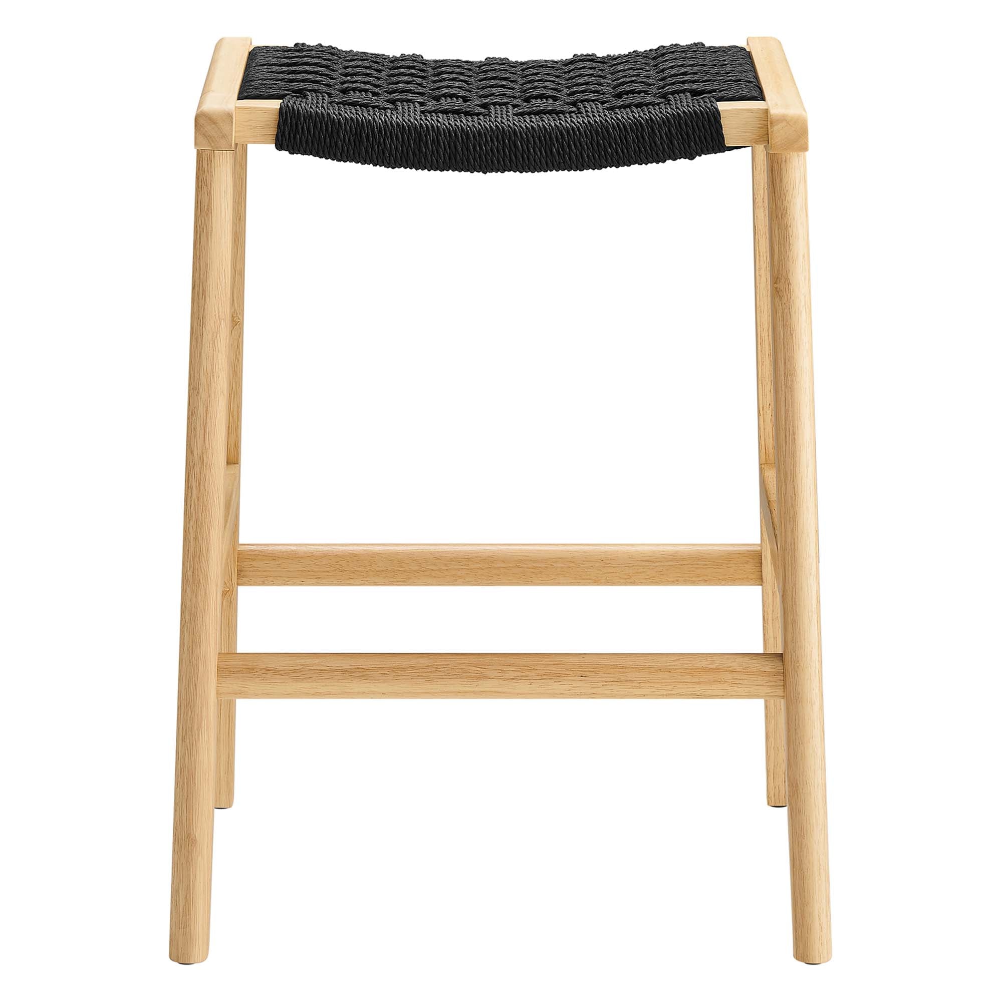 Saoirse Woven Rope Wood Counter Stool Set of 2