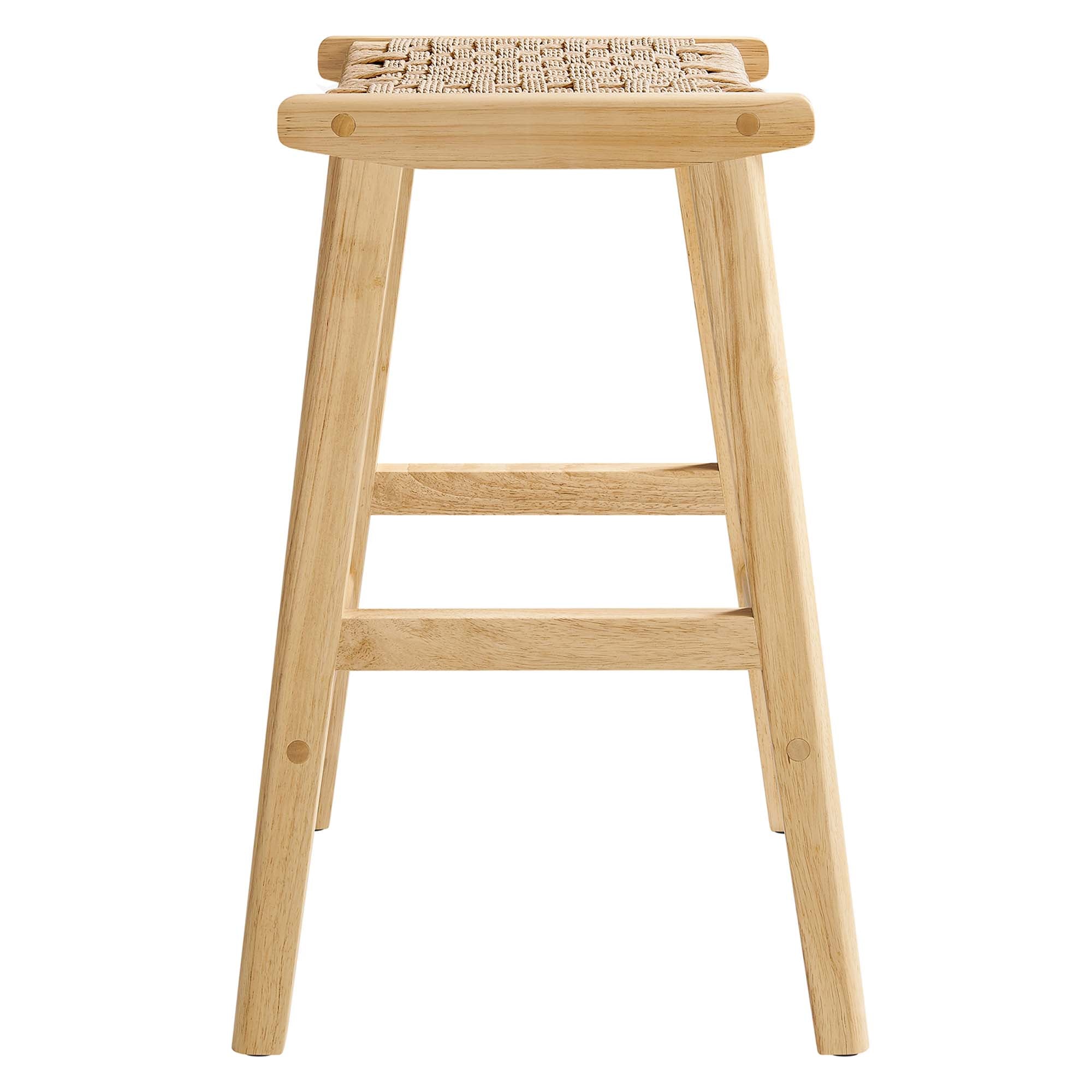 Saoirse Woven Rope Wood Counter Stool Set of 2