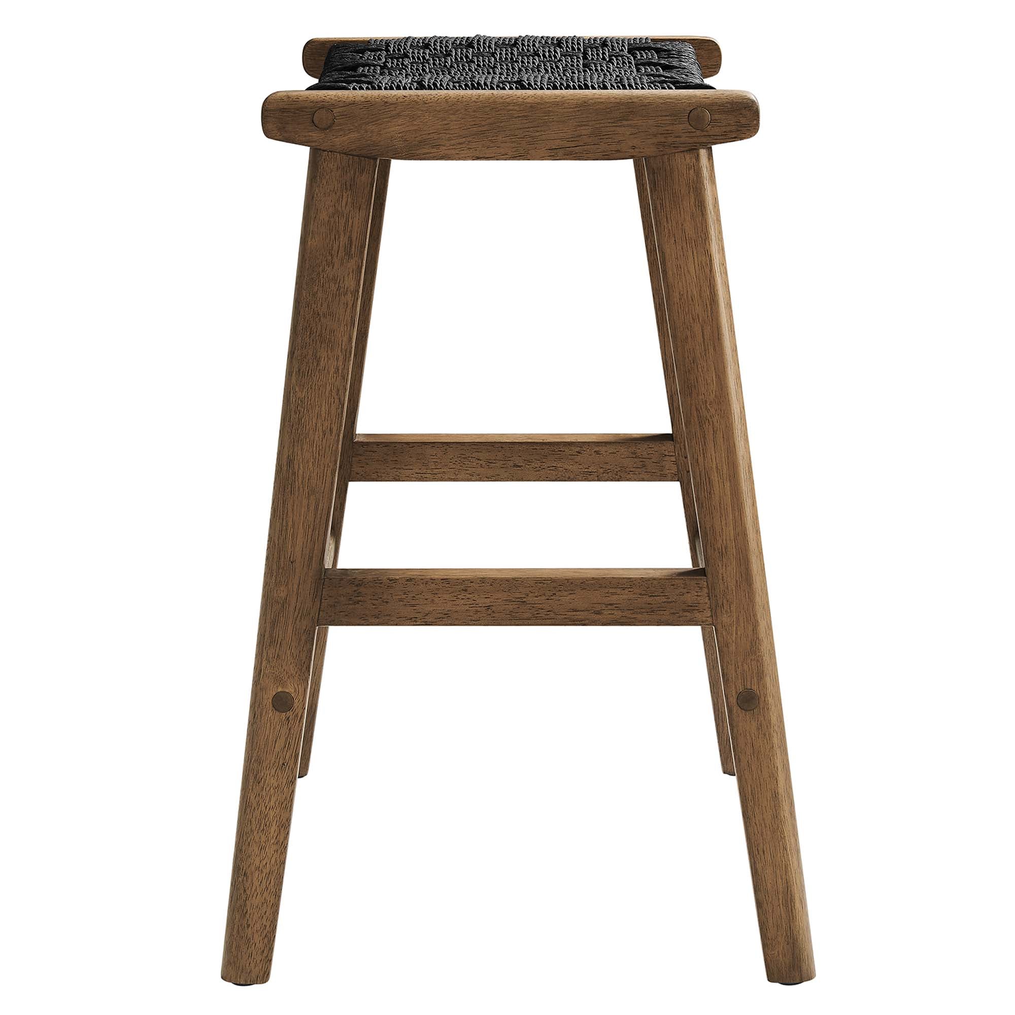 Saoirse Woven Rope Wood Counter Stool Set of 2