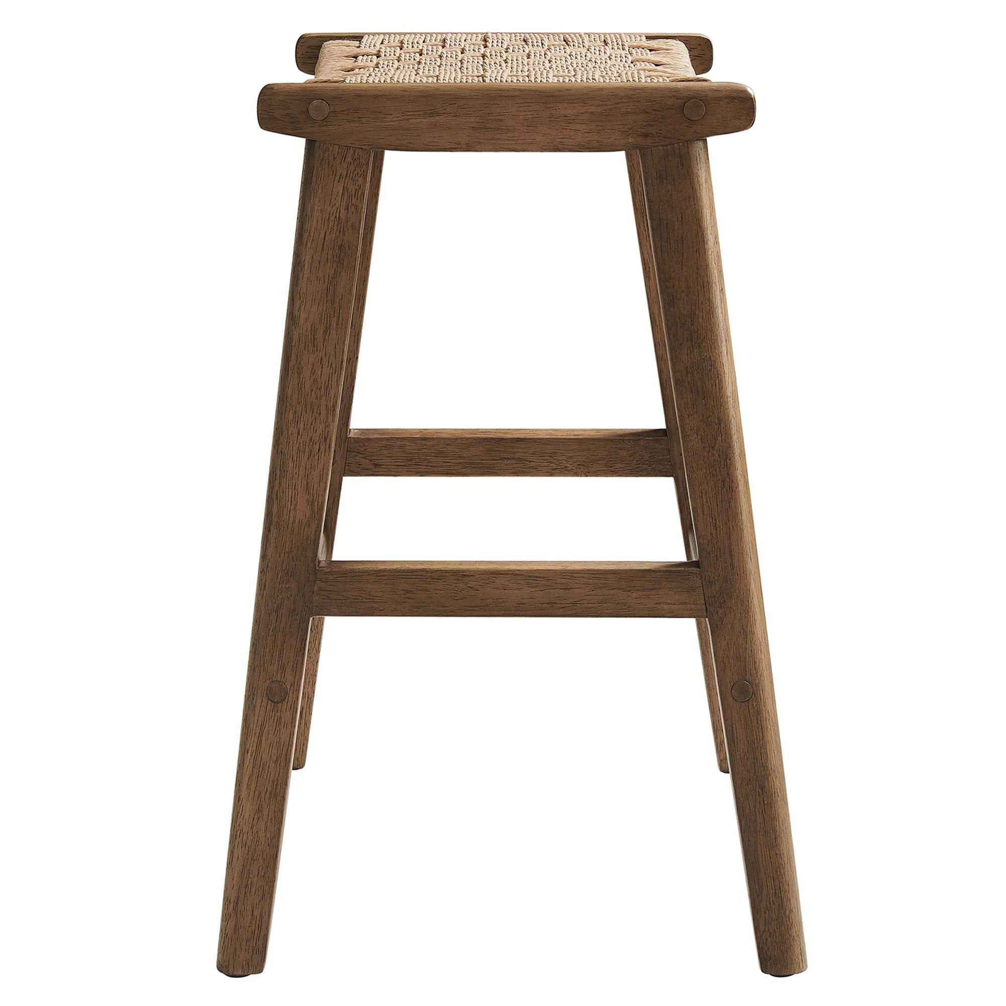 Saoirse Woven Rope Wood Counter Stool Set of 2