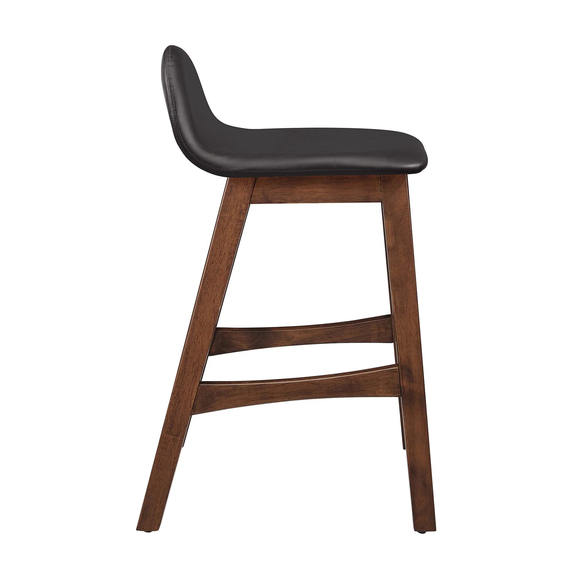 Juno Vegan Leather Wood Counter Stool - Set of 2