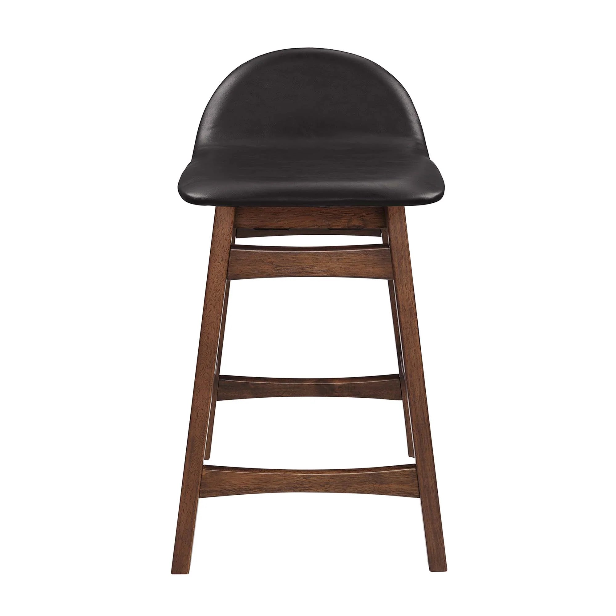 Juno Vegan Leather Wood Counter Stool - Set of 2