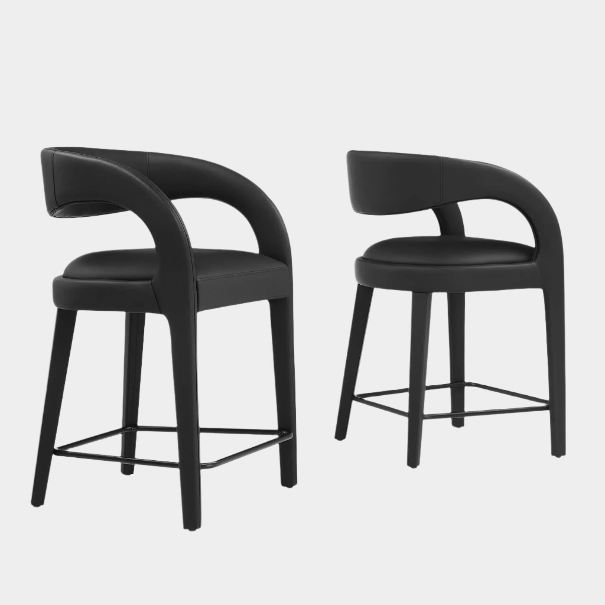 Pinnacle Vegan Leather Counter Stool Set of Two