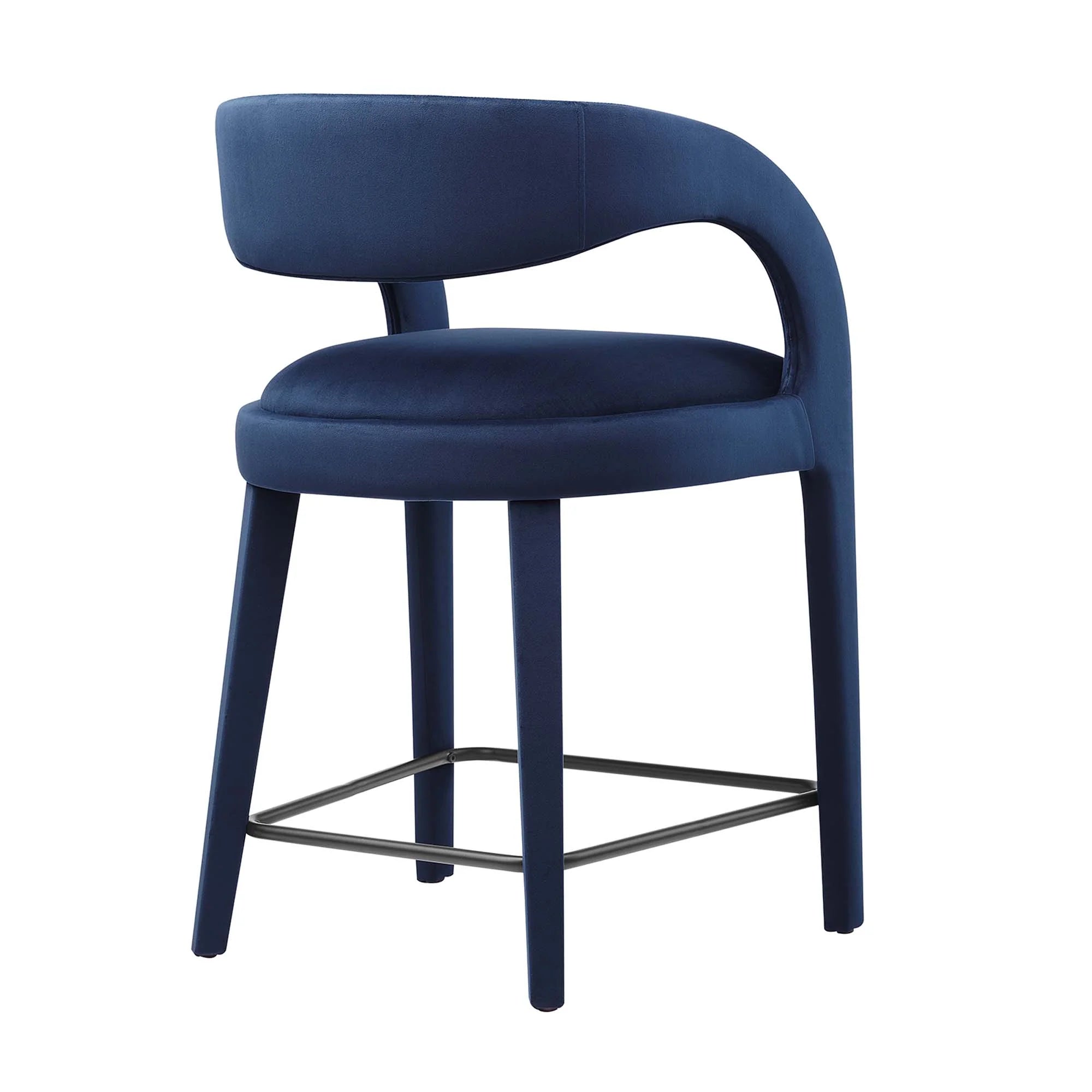 Pinnacle Performance Velvet Counter Stool Set of Two