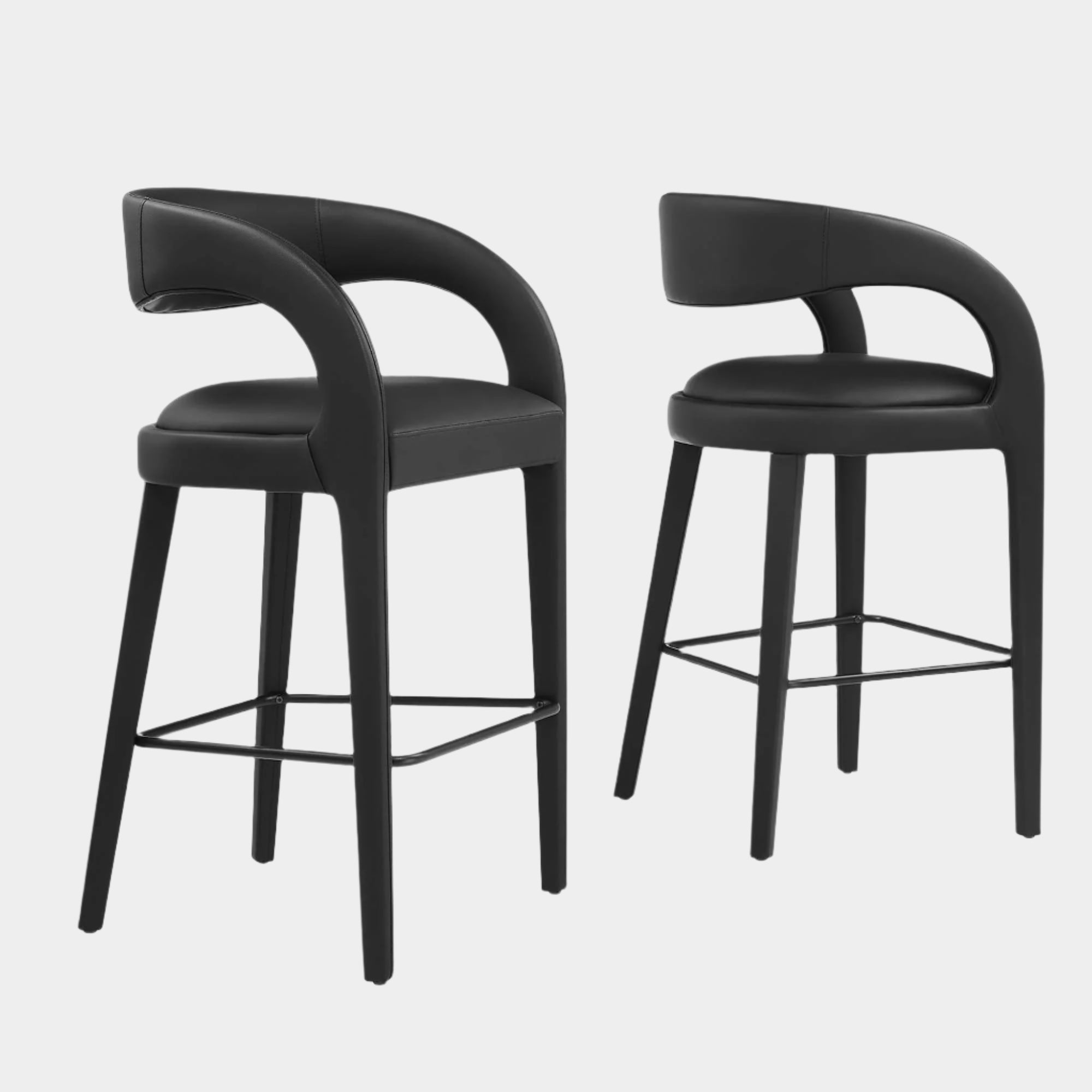 Pinnacle Vegan Leather Bar Stool Set of Two