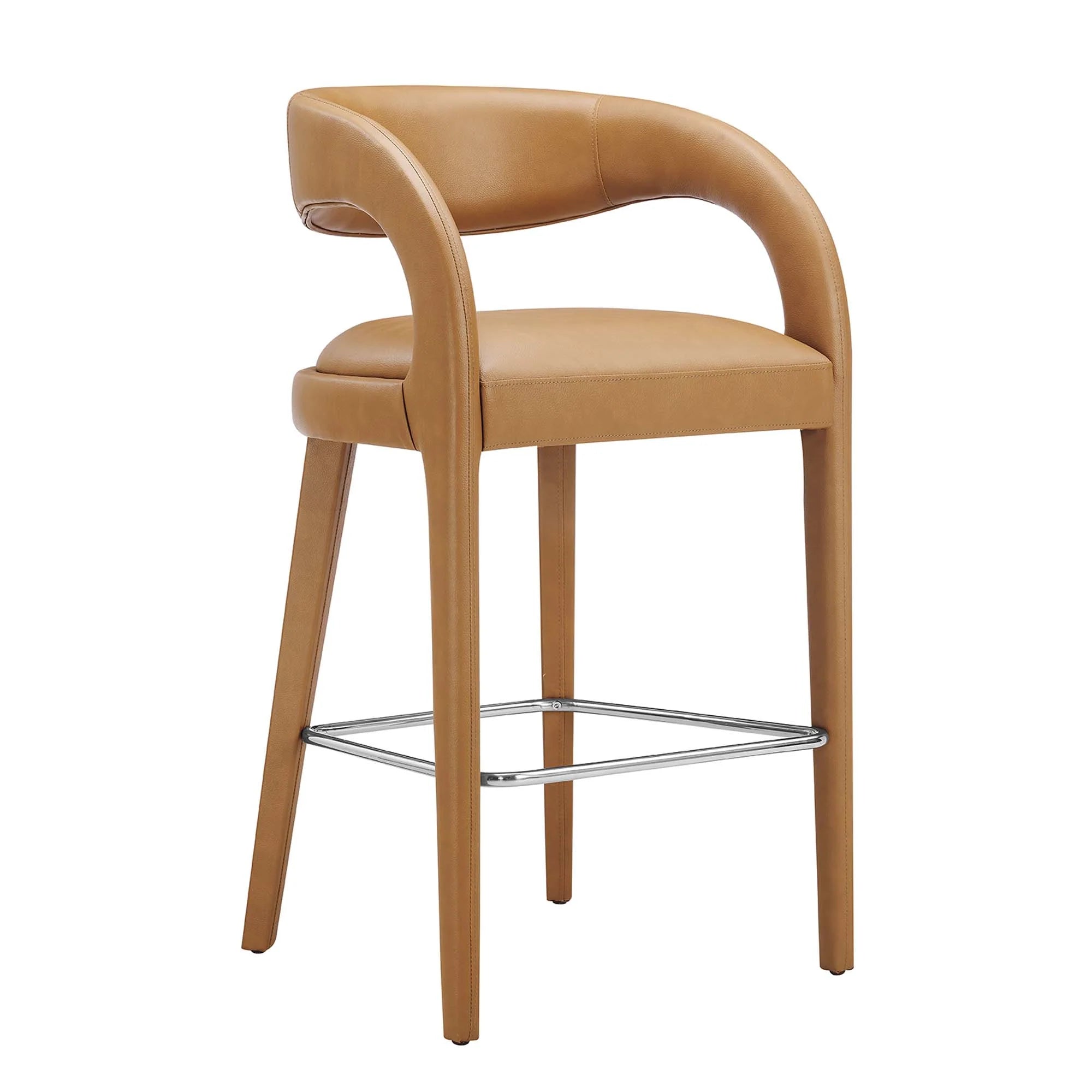 Pinnacle Vegan Leather Bar Stool Set of Two