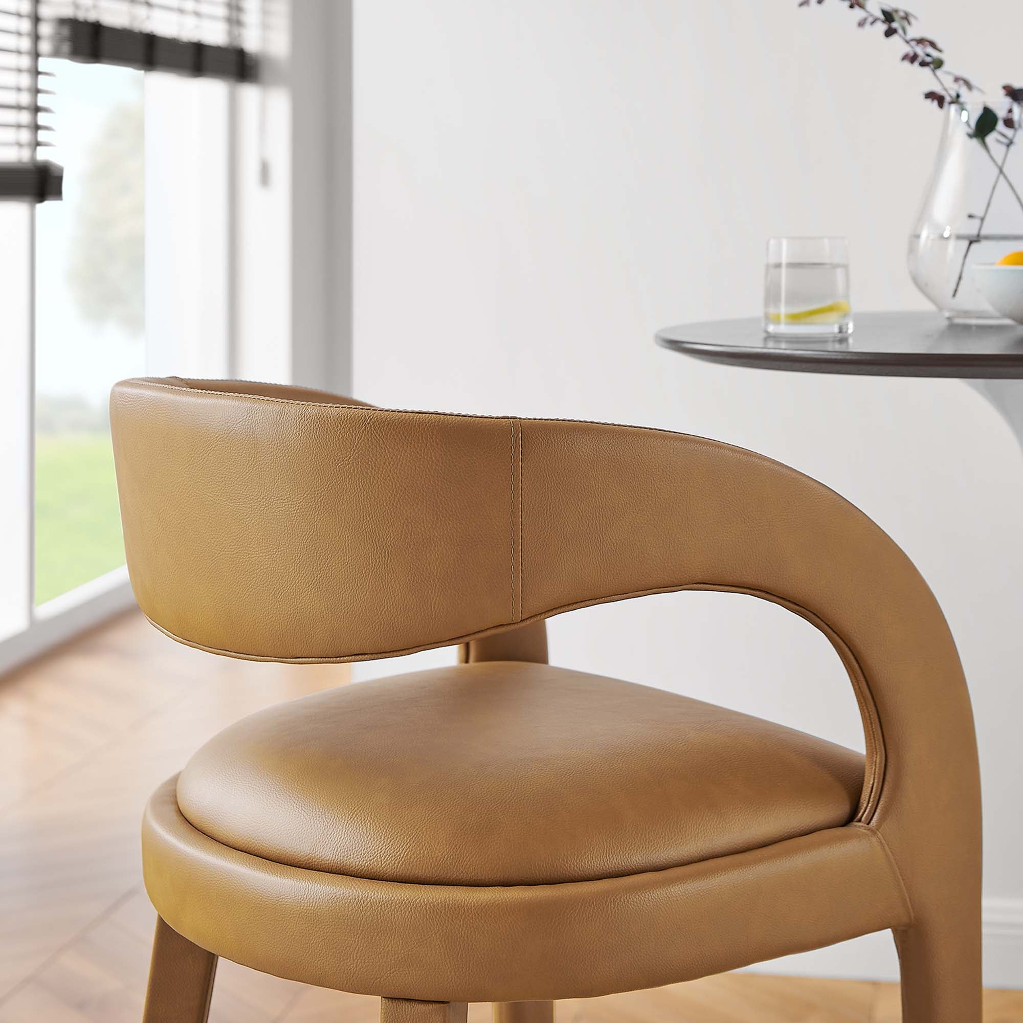 Pinnacle Vegan Leather Bar Stool Set of Two