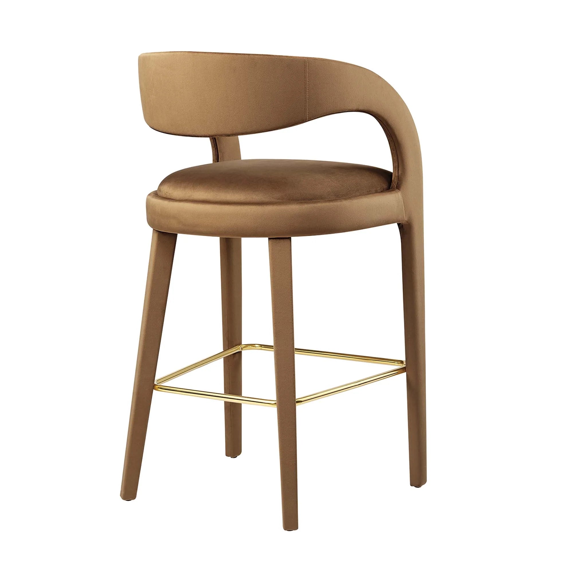 Pinnacle Performance Velvet Bar Stool Set of 2