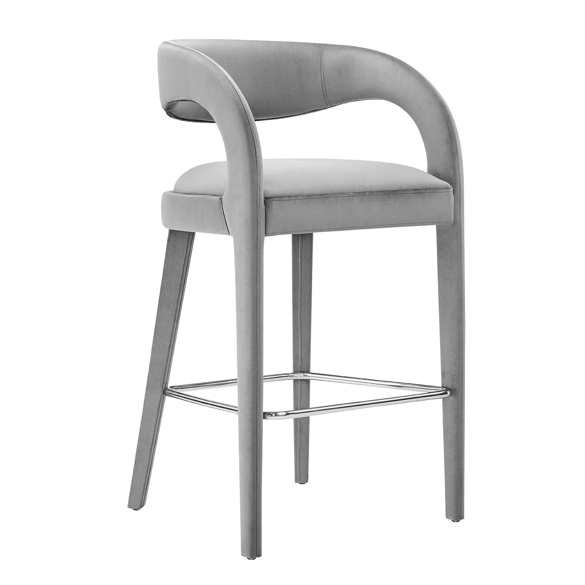 Pinnacle Performance Velvet Bar Stool Set of 2