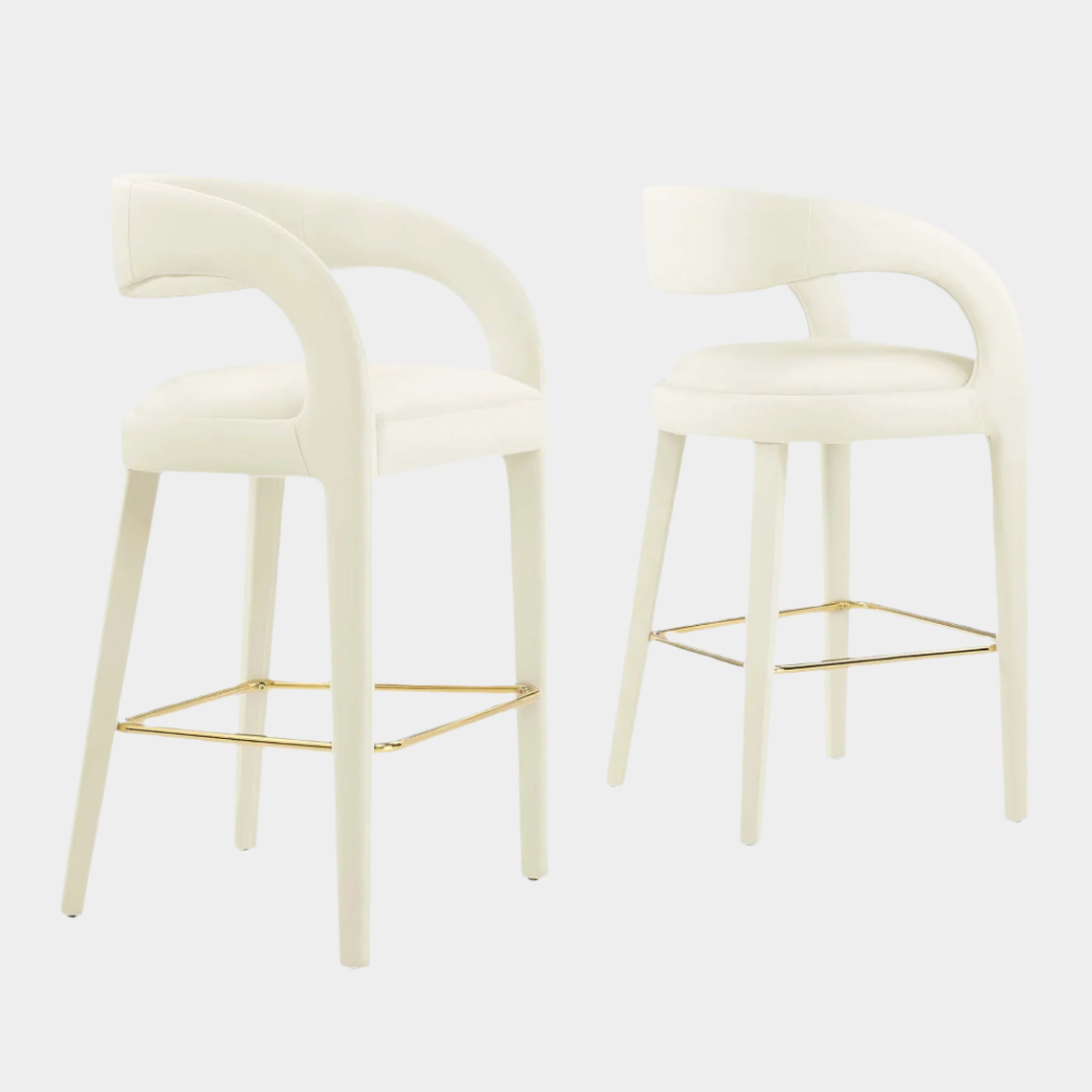 Pinnacle Performance Velvet Bar Stool Set of 2