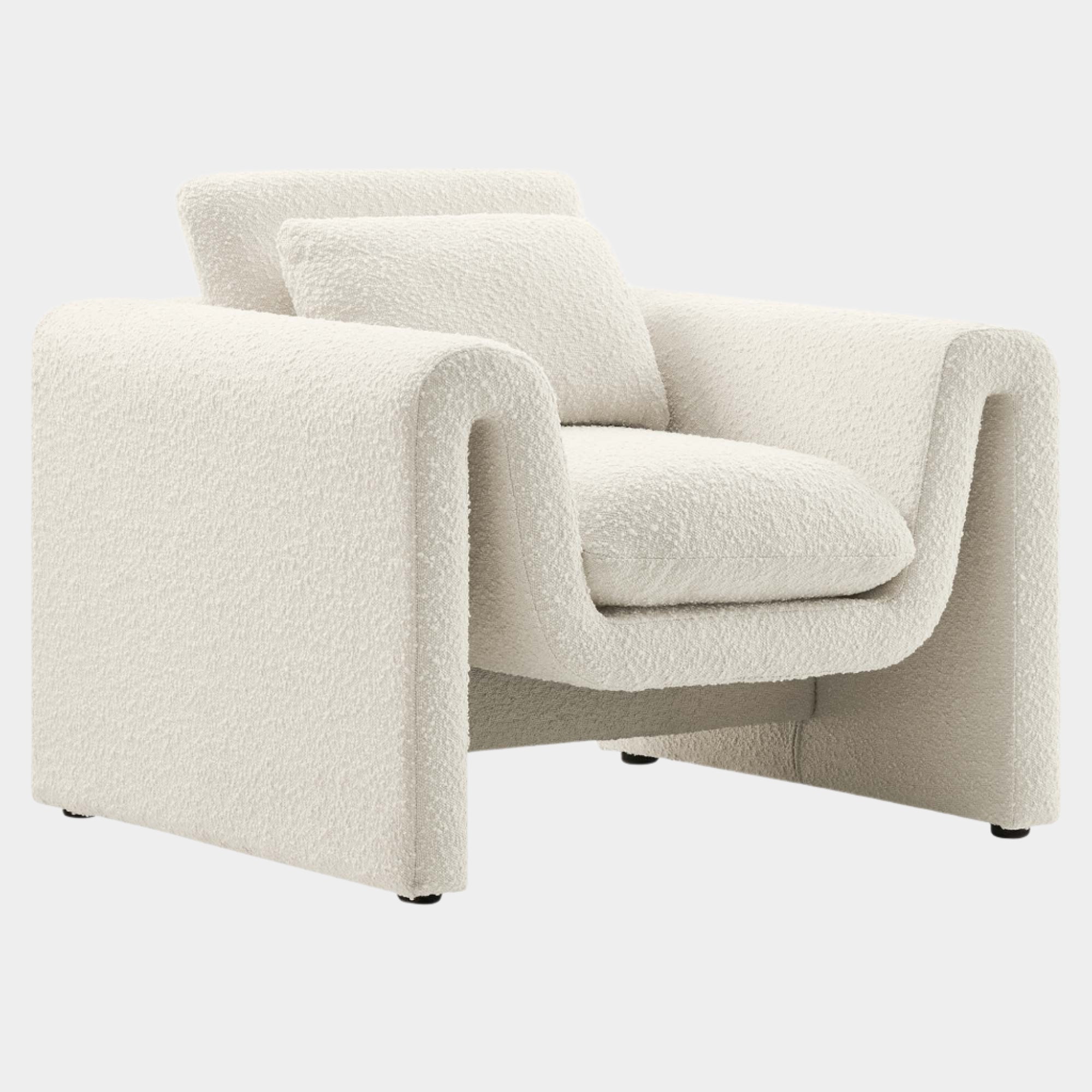 Waverly Boucle Upholstered Armchair