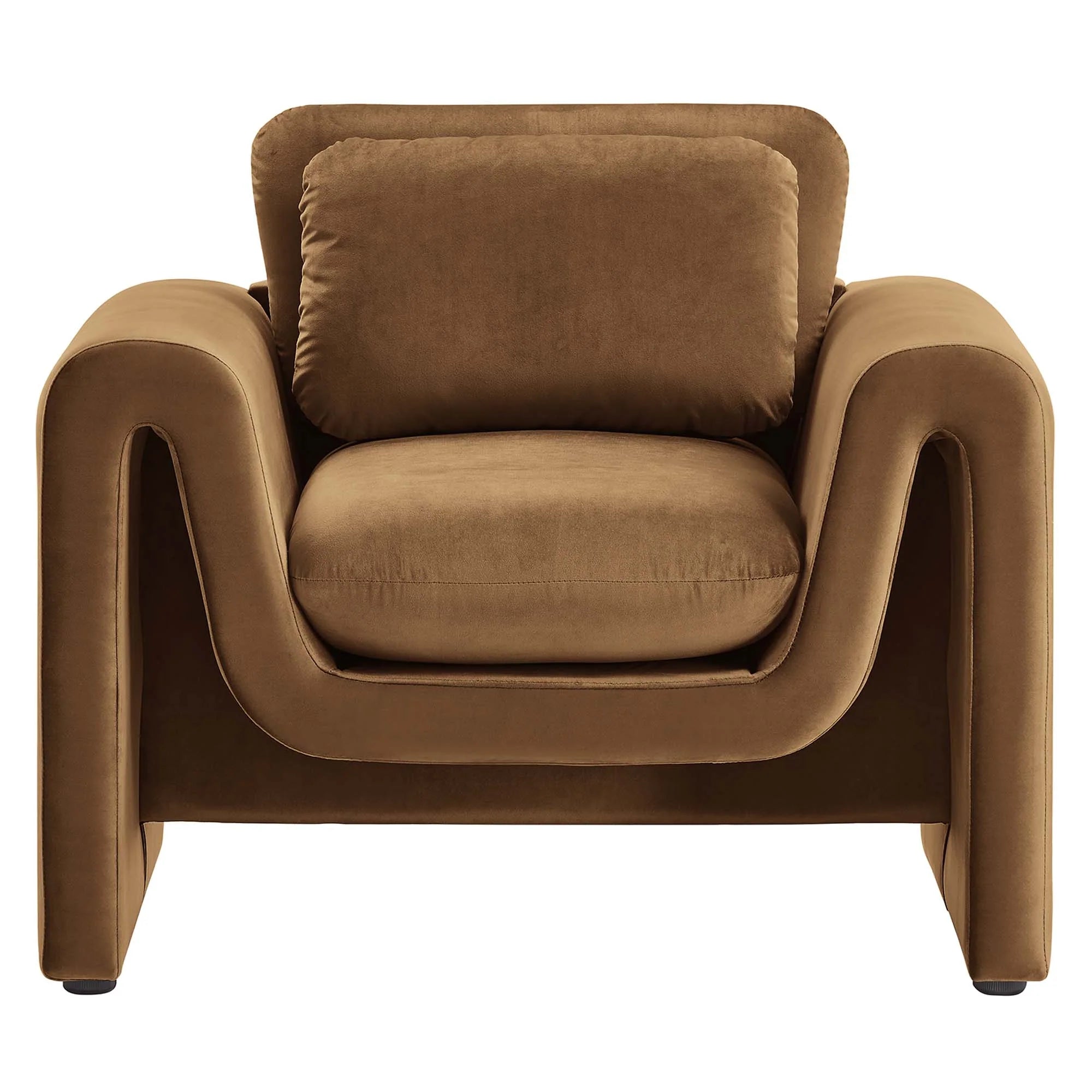 Fauteuil en velours Waverly Performance