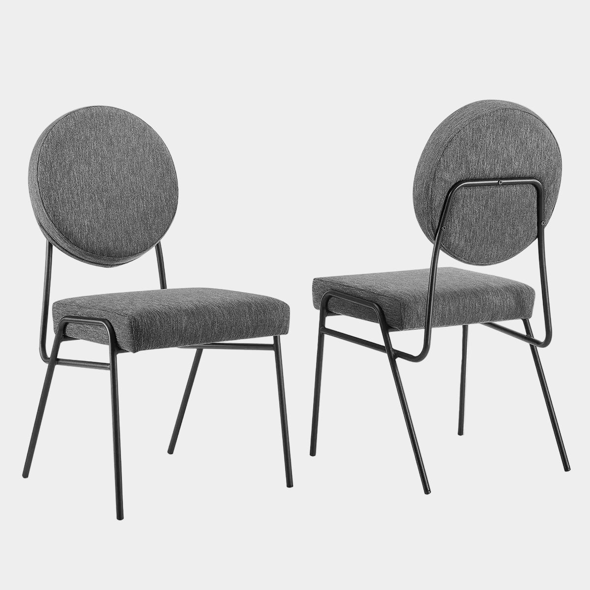 Craft Upholstered Fabric Dining Side Chairs Set of 2