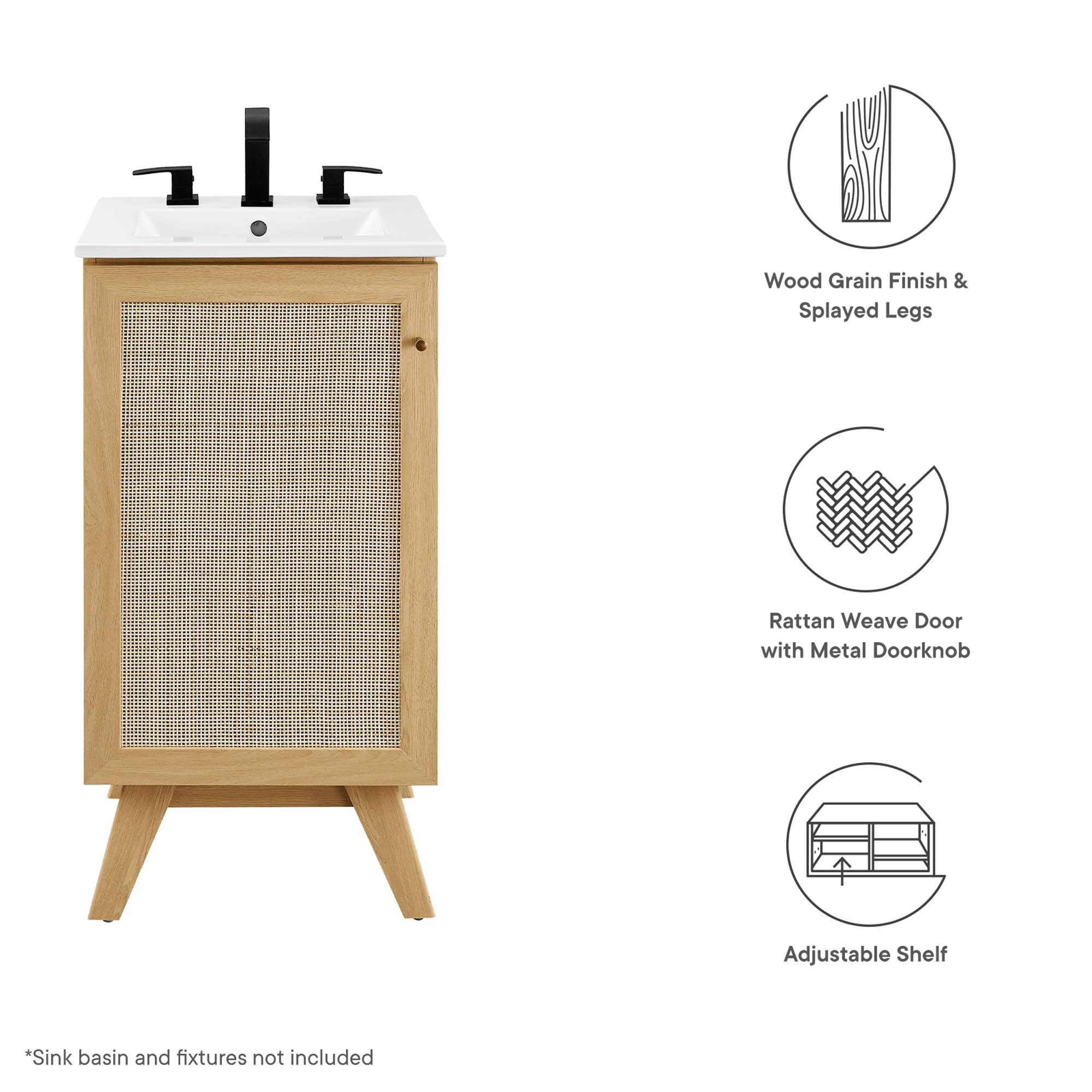 Meuble-lavabo de salle de bain Soma Lavabo non inclus