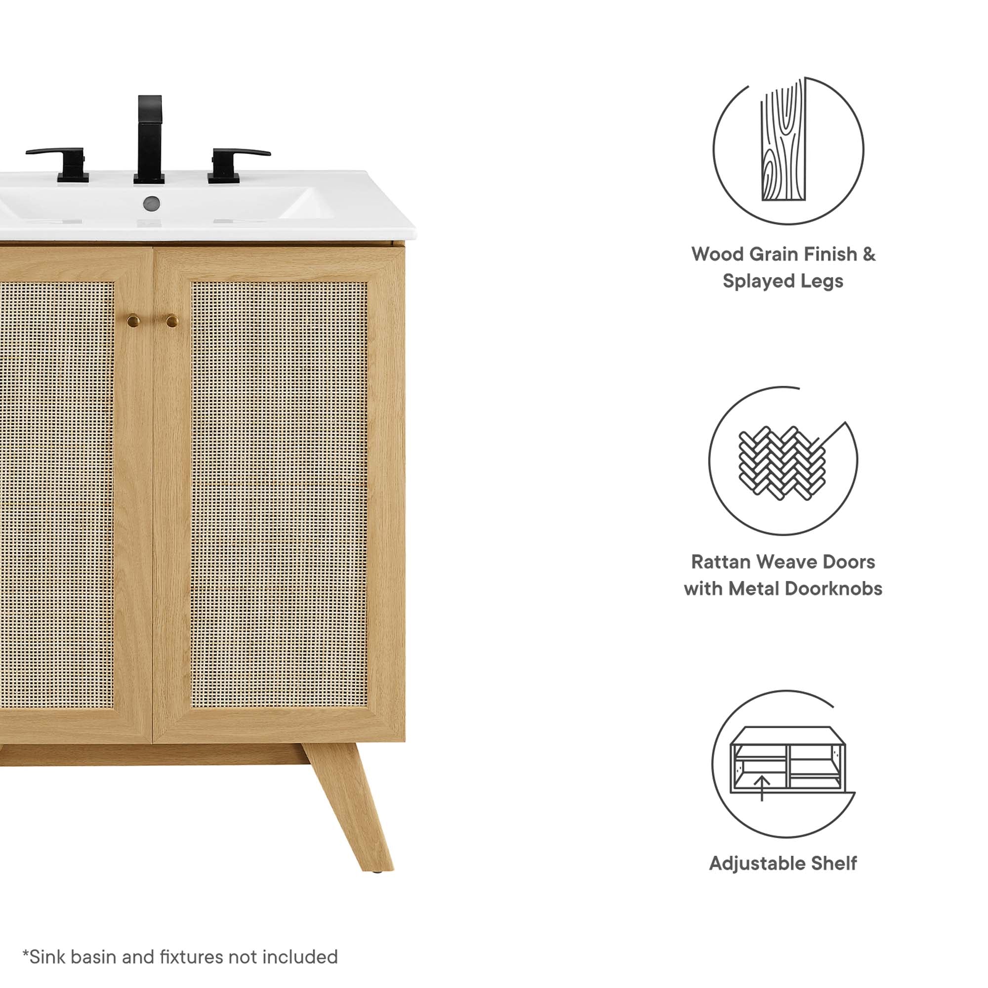 Meuble-lavabo de salle de bain Soma Lavabo non inclus