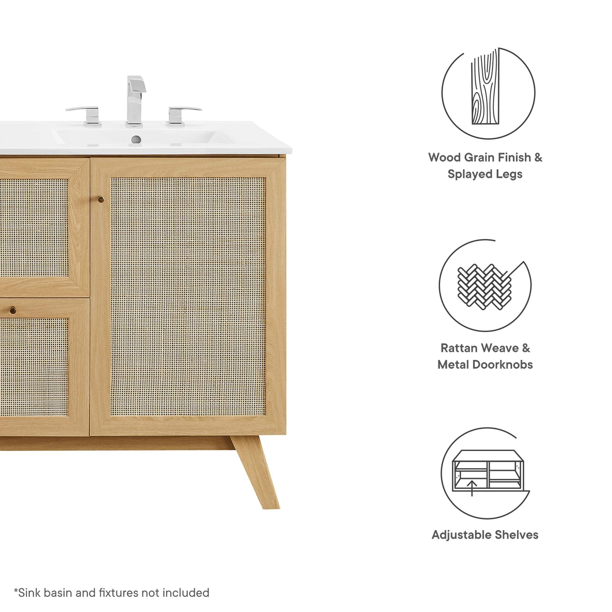 Meuble-lavabo de salle de bain Soma Lavabo non inclus