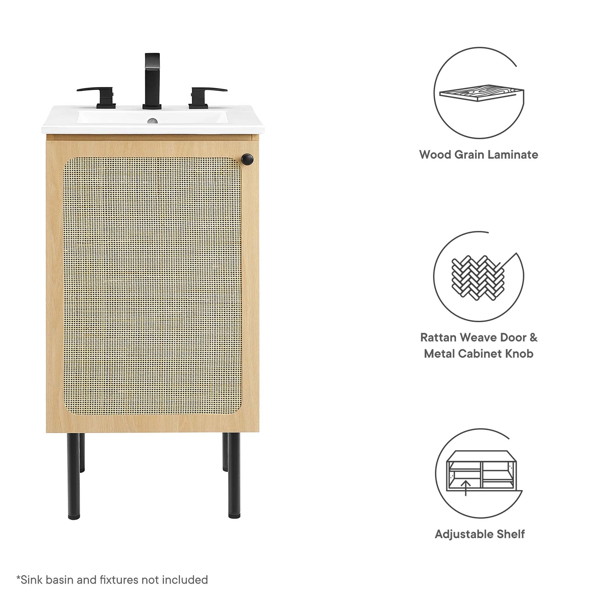 Chaucer Bathroom Vanity Cabinet Basin Not Included