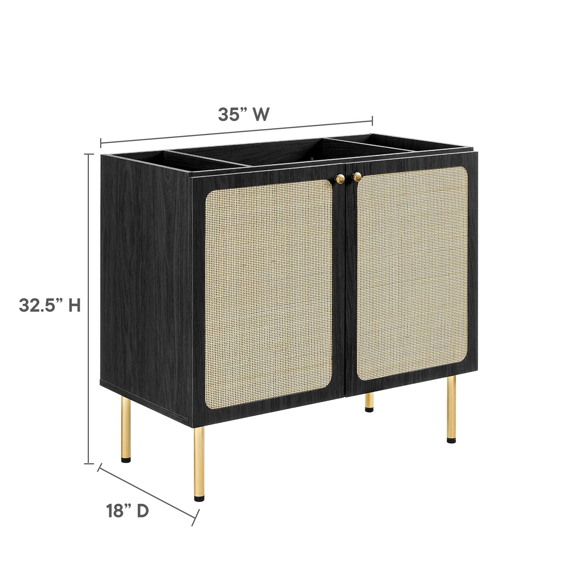 Meuble-lavabo de salle de bain Chaucer, lavabo non inclus