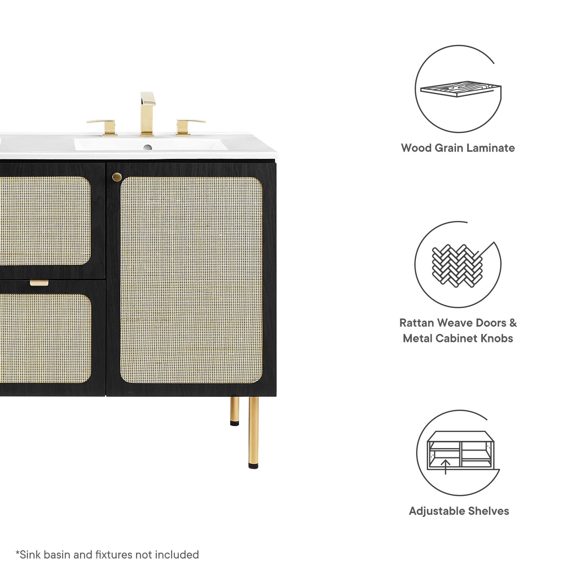 Chaucer Bathroom Vanity Cabinet Basin Not Included