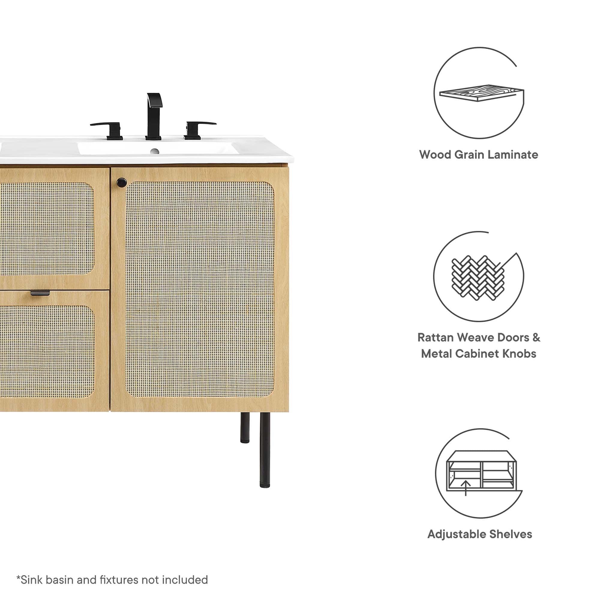 Chaucer Bathroom Cabinet Basin Not Included