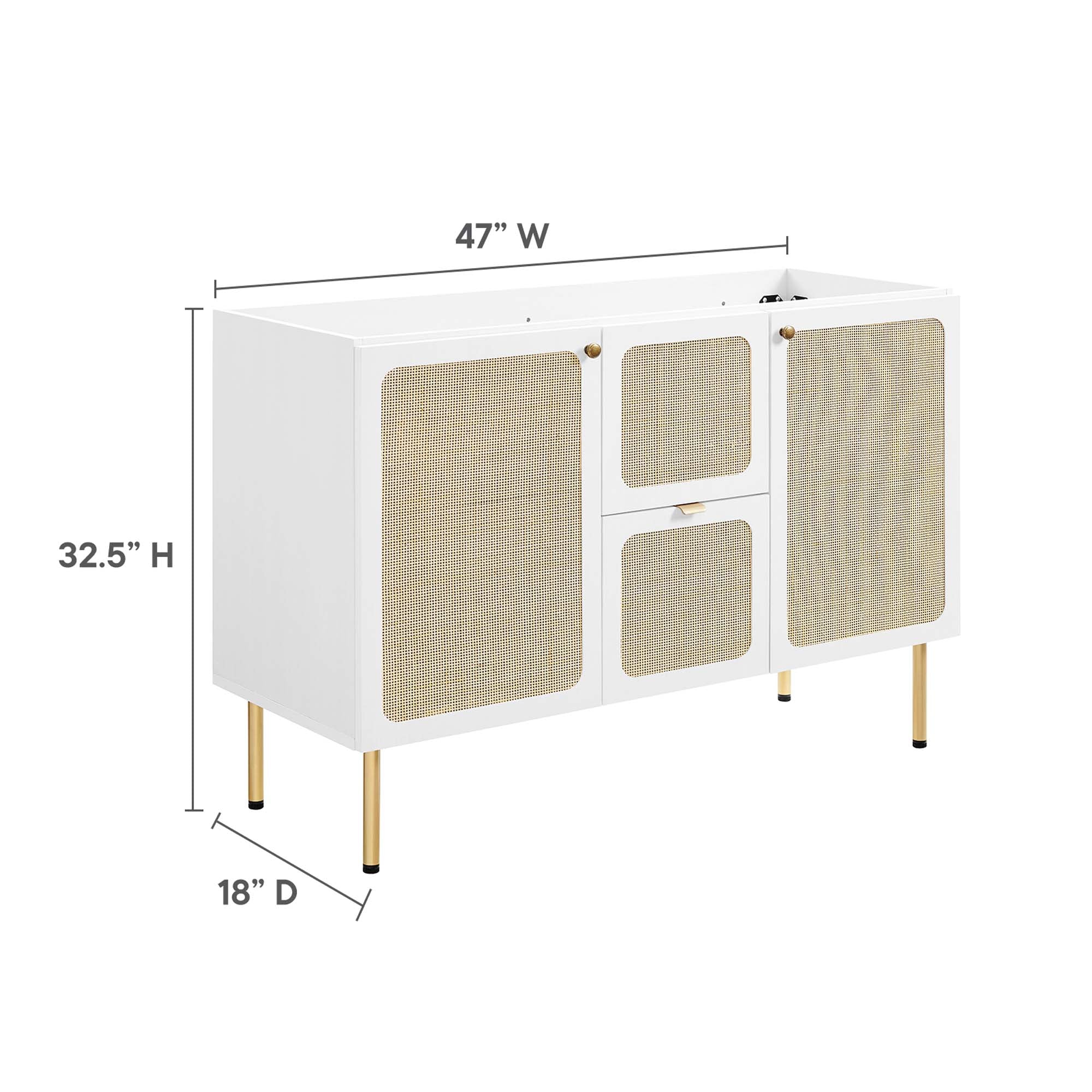 Meuble-lavabo de salle de bain Chaucer, lavabo non inclus