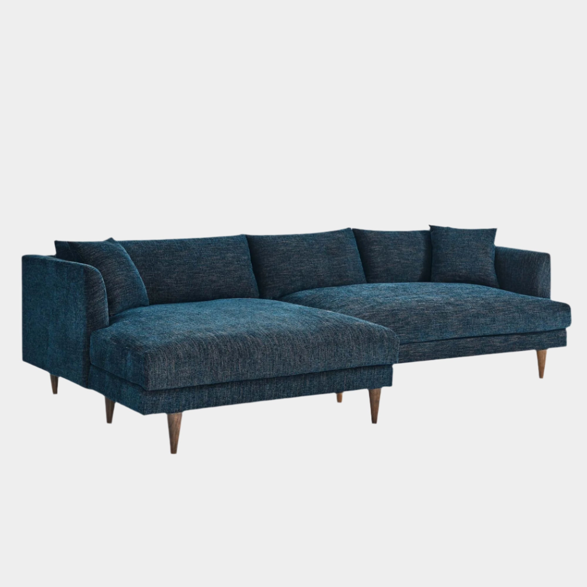 Zoya Left-Facing Down Filled Overstuffed Sectional Sofa