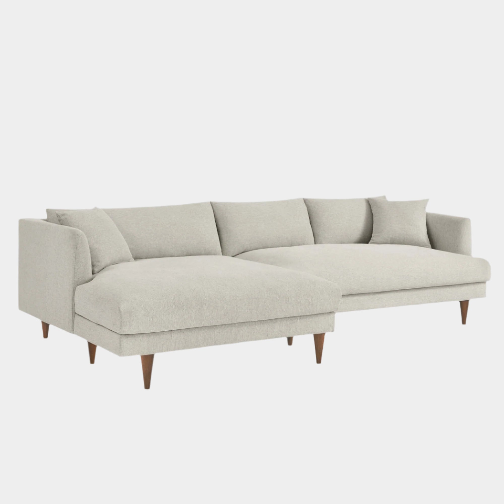 Zoya Left-Facing Down Filled Overstuffed Sectional Sofa