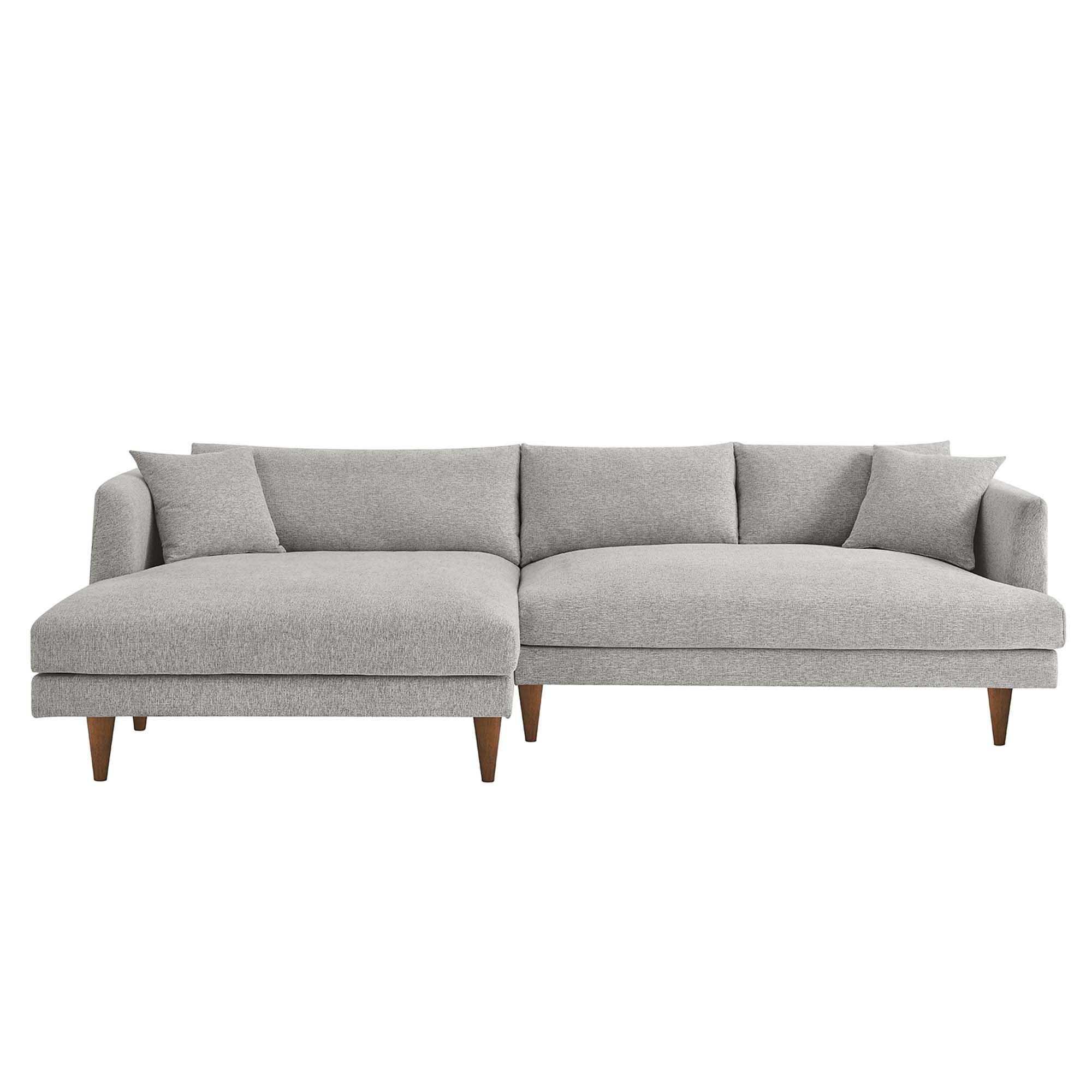 Zoya Left-Facing Down Filled Overstuffed Sectional Sofa