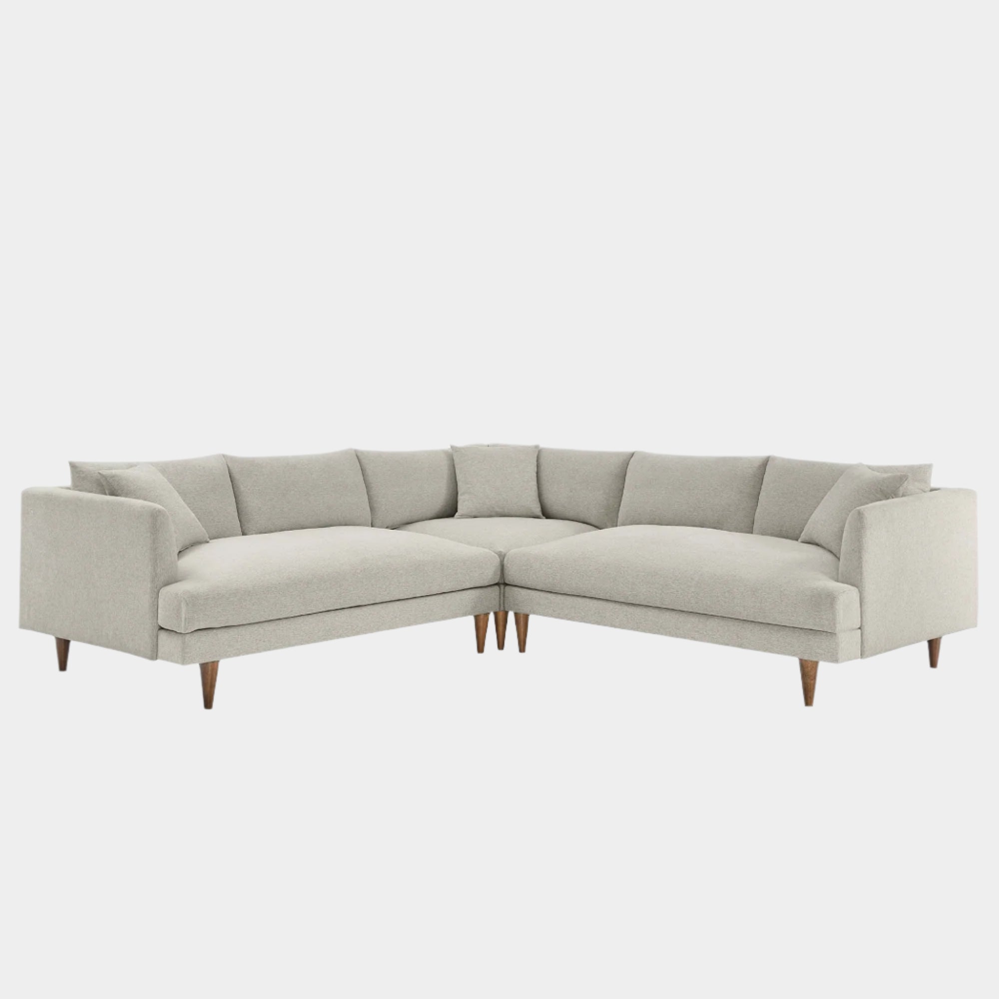 Zoya 3 Piece Down Filled Overstuffed Sectional Sofa