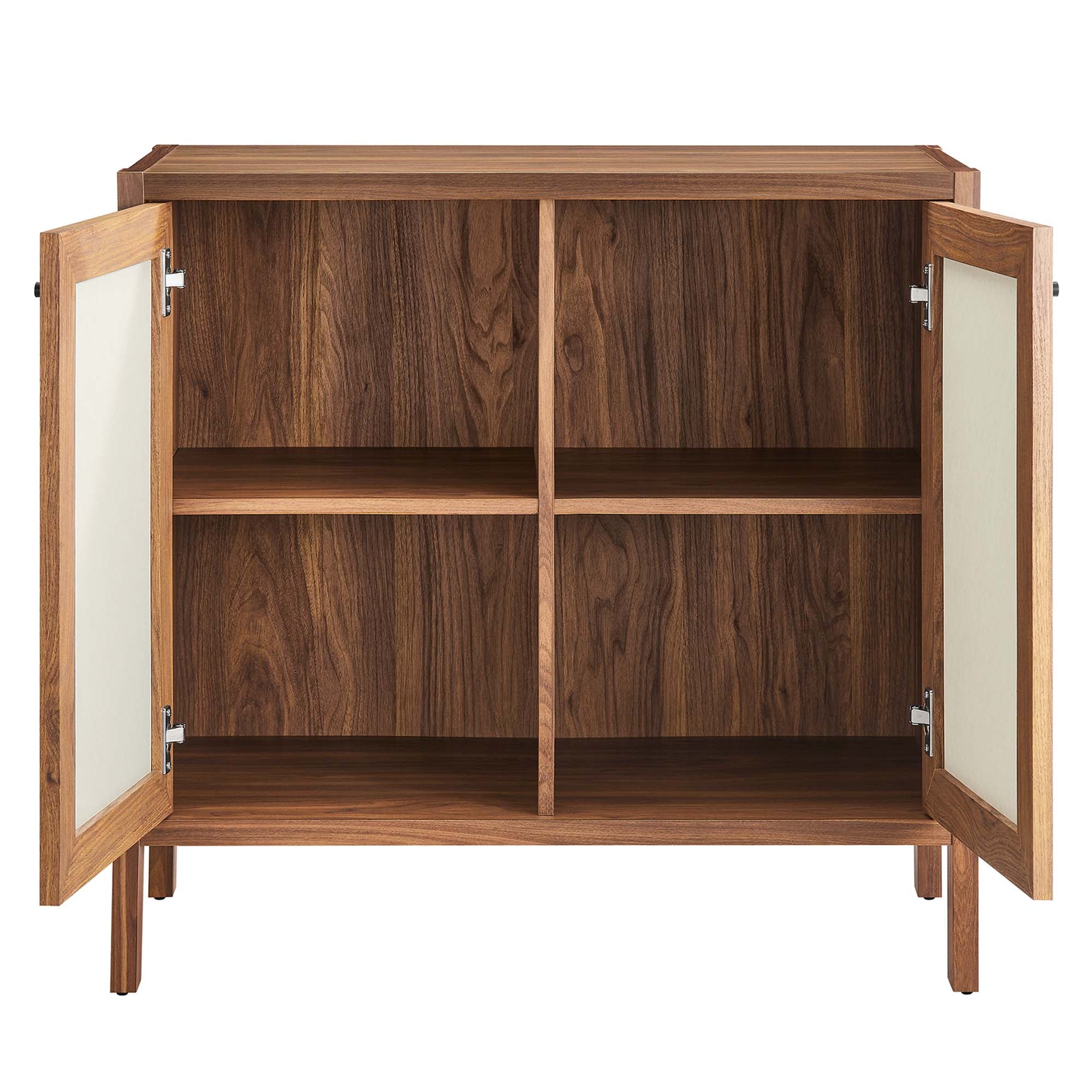 Capri 33" Wood Grain Storage Cabinet in Walnut