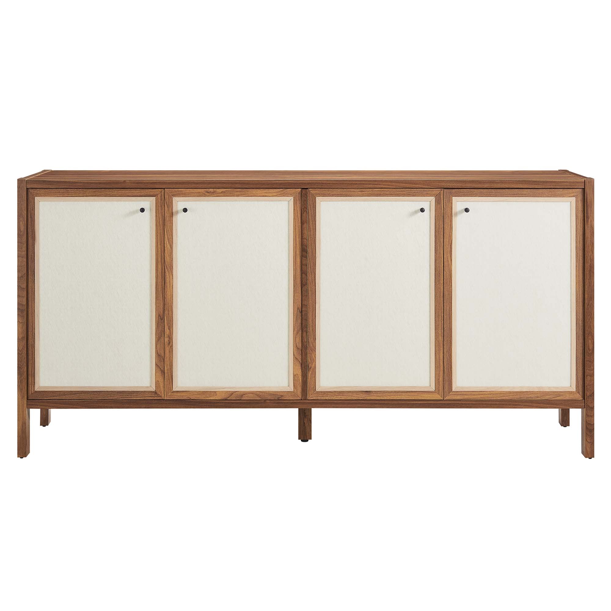 Capri 65" Wood Grain Sideboard Storage Cabinet in Walnut