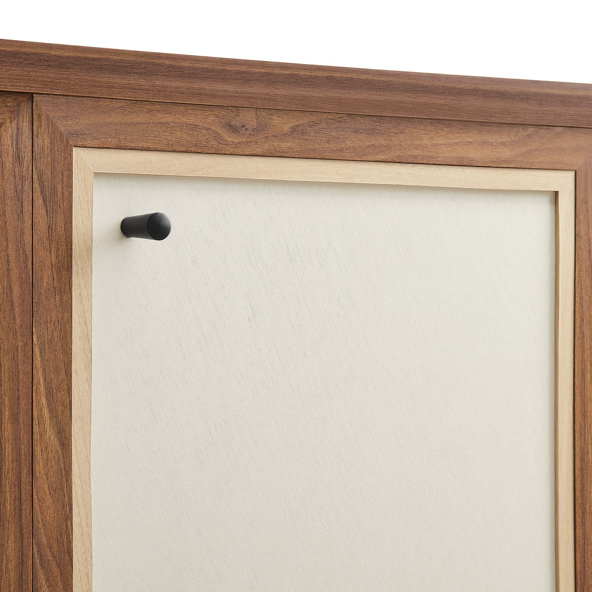 Capri 65" Wood Grain Sideboard Storage Cabinet in Walnut