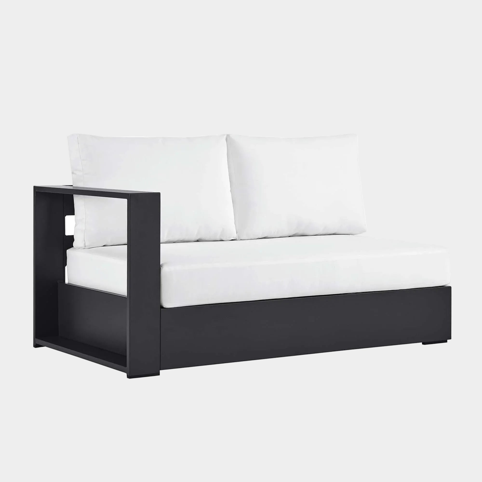 Tahoe Outdoor Patio Powder-Coated Aluminum Modular Left-Facing Loveseat