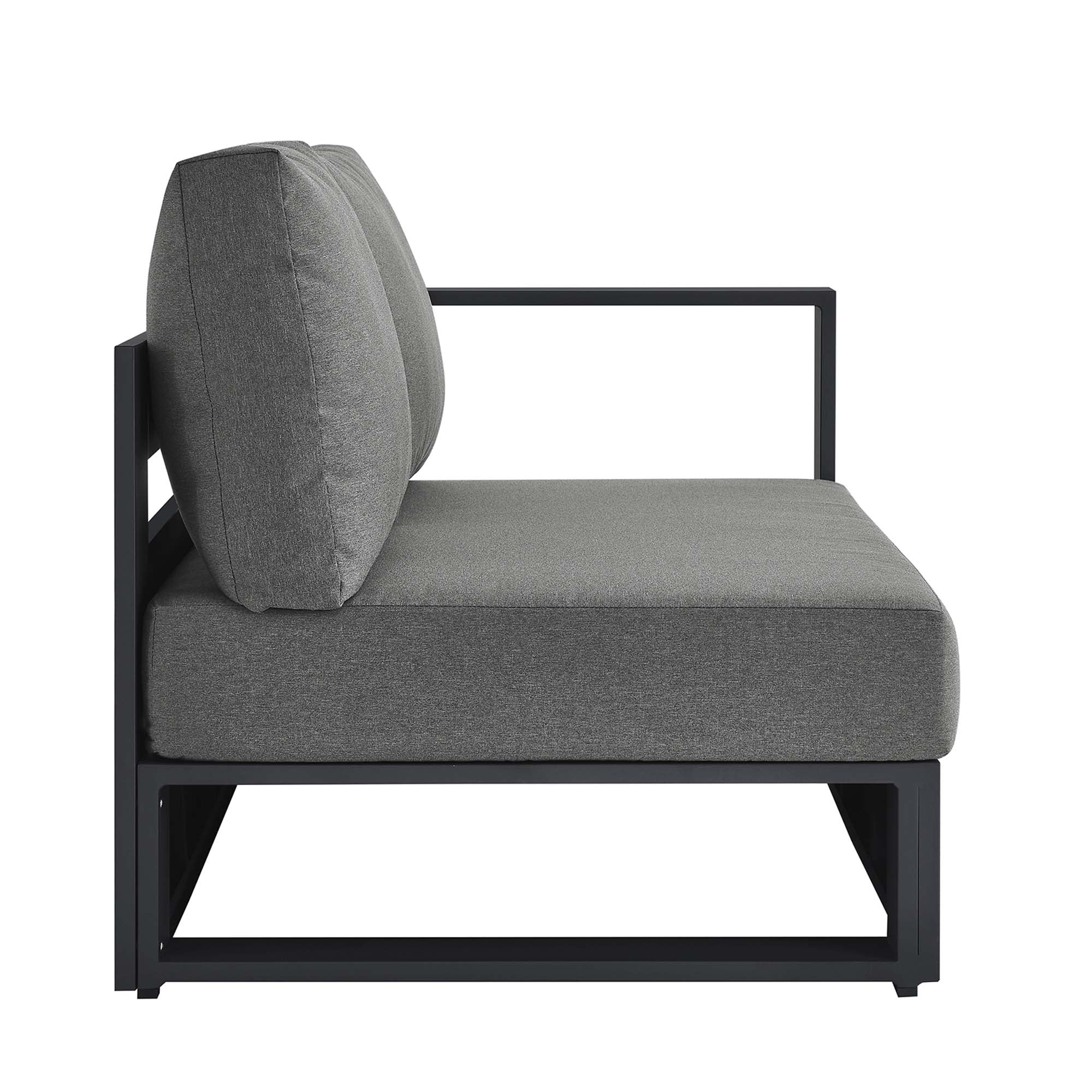 Tahoe Outdoor Patio Powder-Coated Aluminum Modular Left-Facing Loveseat