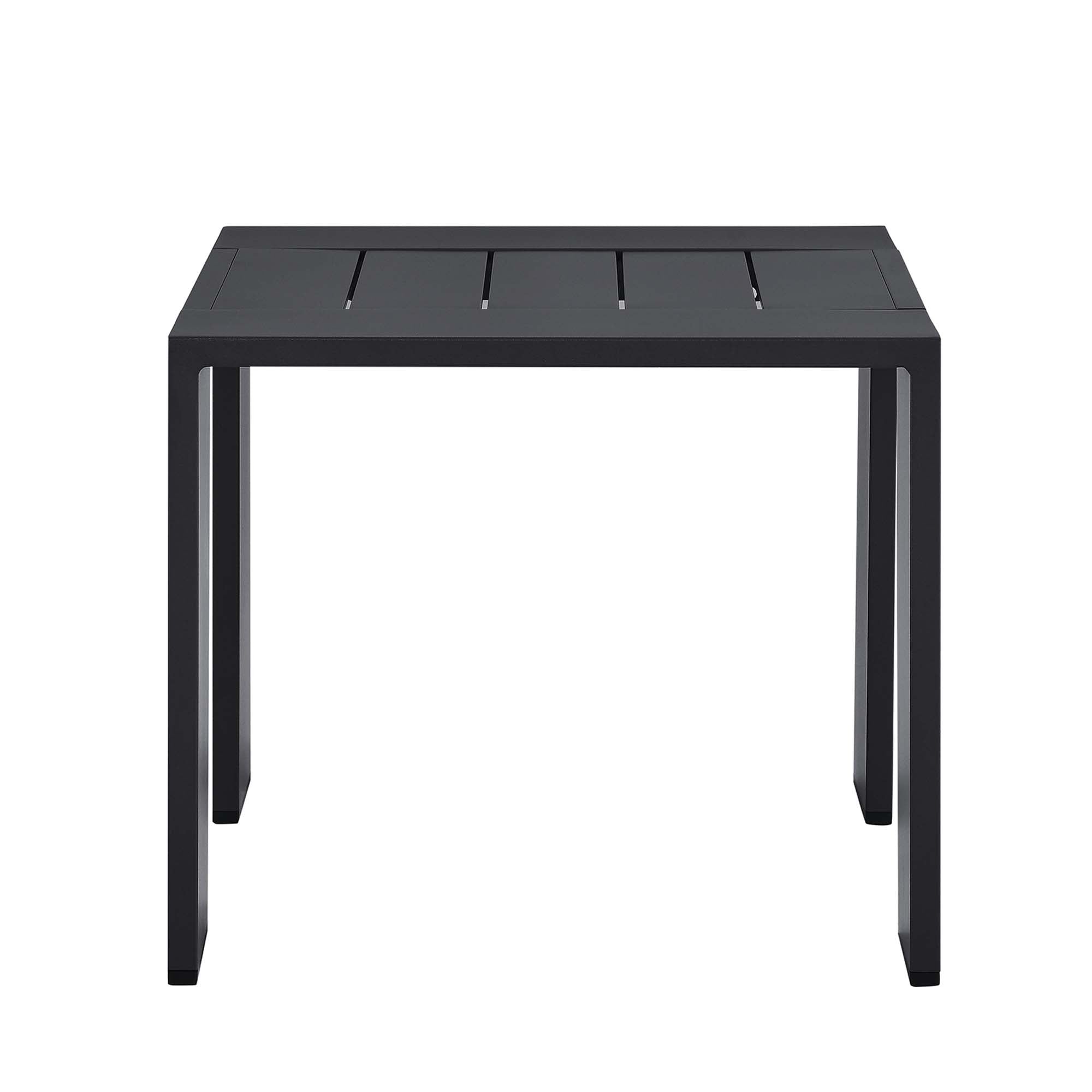 Tahoe Outdoor Patio Powder-Coated Aluminum End Table in Gray