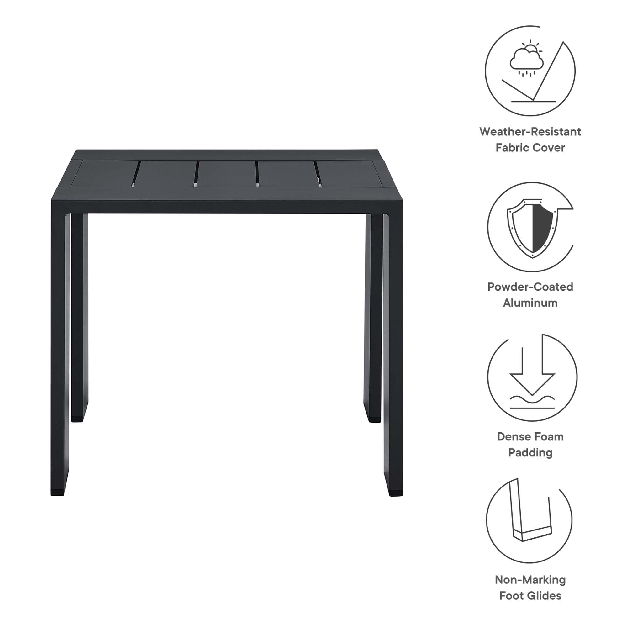 Riverside Aluminum Outdoor Patio Coffee Table