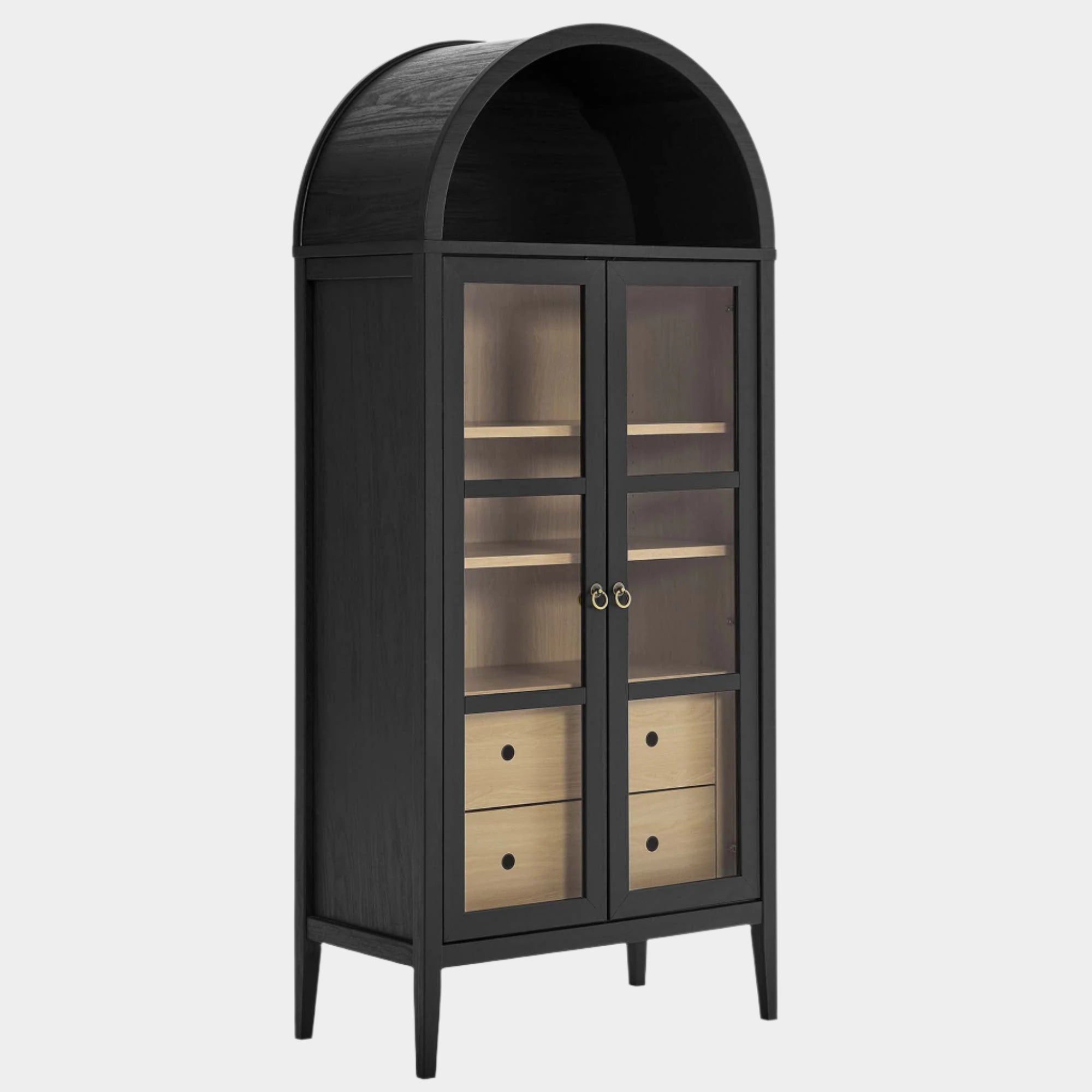 Nolan Tall Arched Storage Display Cabinet