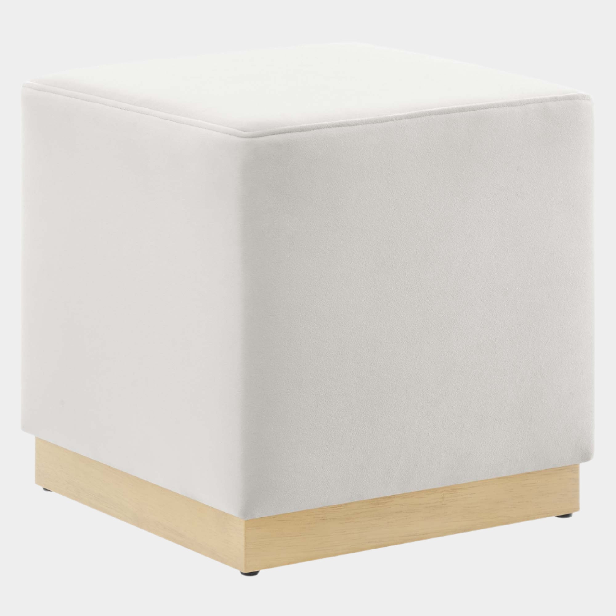 Tilden Square Performance Velvet Upholstered Ottoman