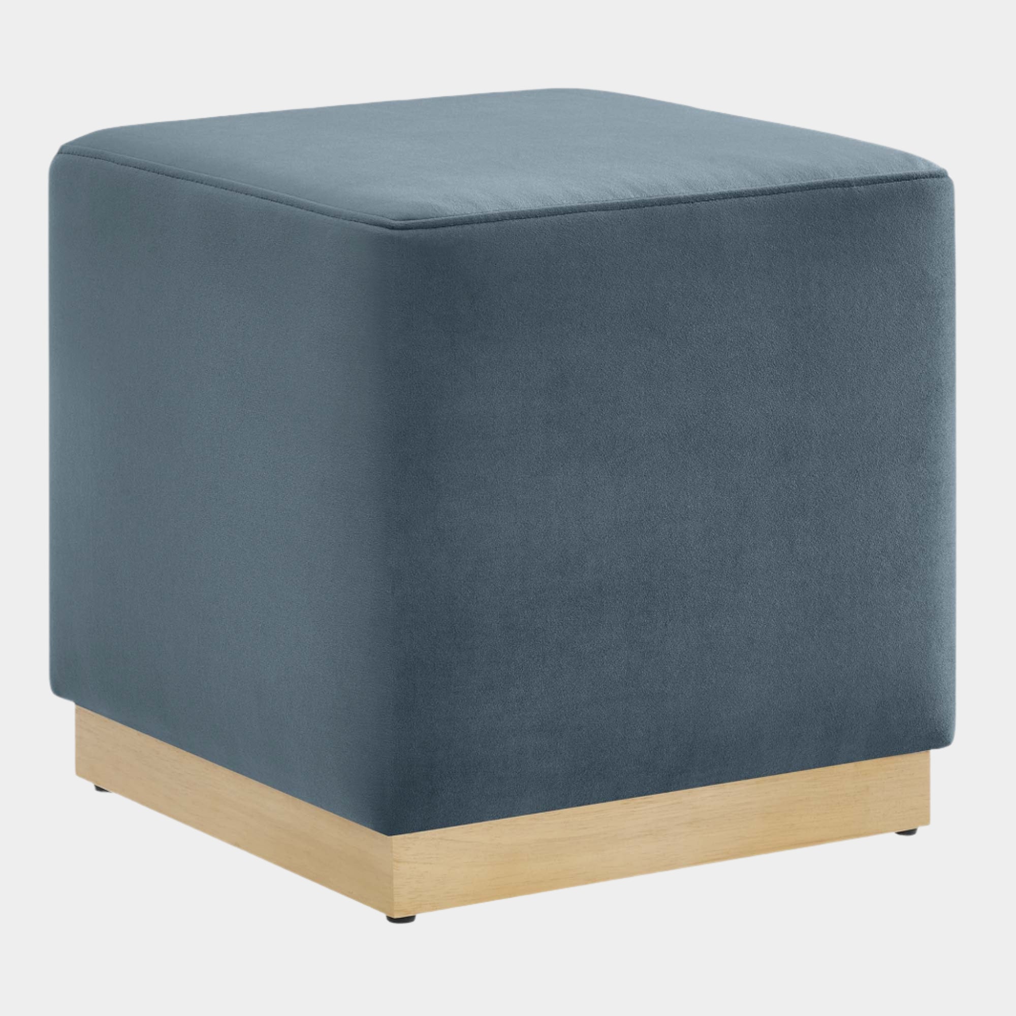 Tilden Square Performance Velvet Upholstered Ottoman