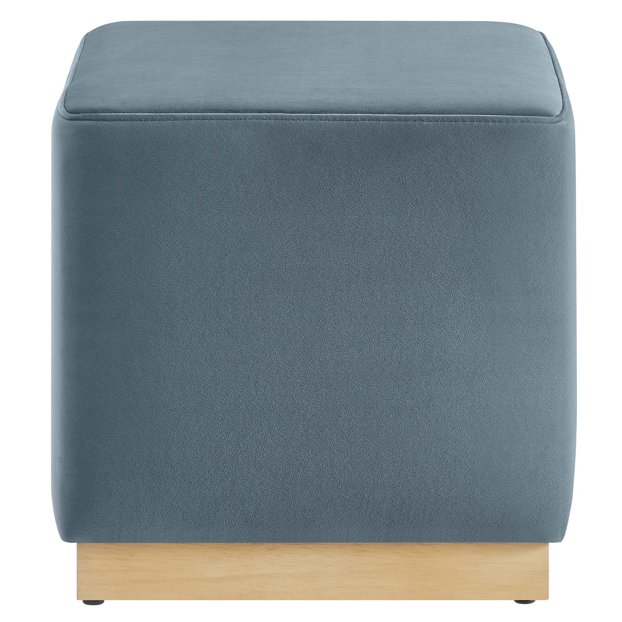 Tilden Square Performance Velvet Upholstered Ottoman