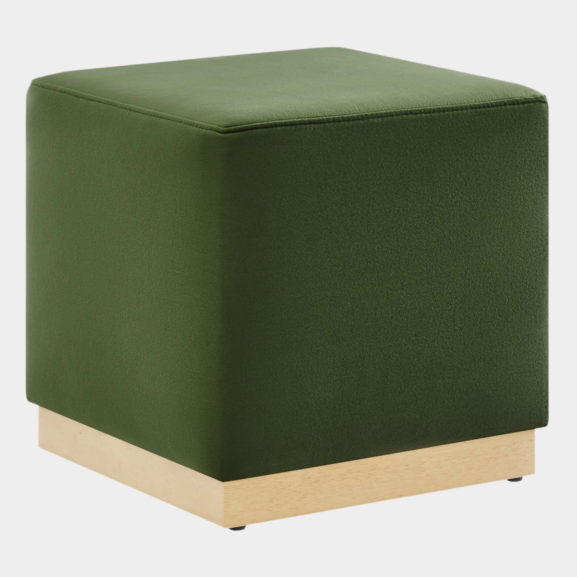 Tilden Square Performance Velvet Upholstered Ottoman