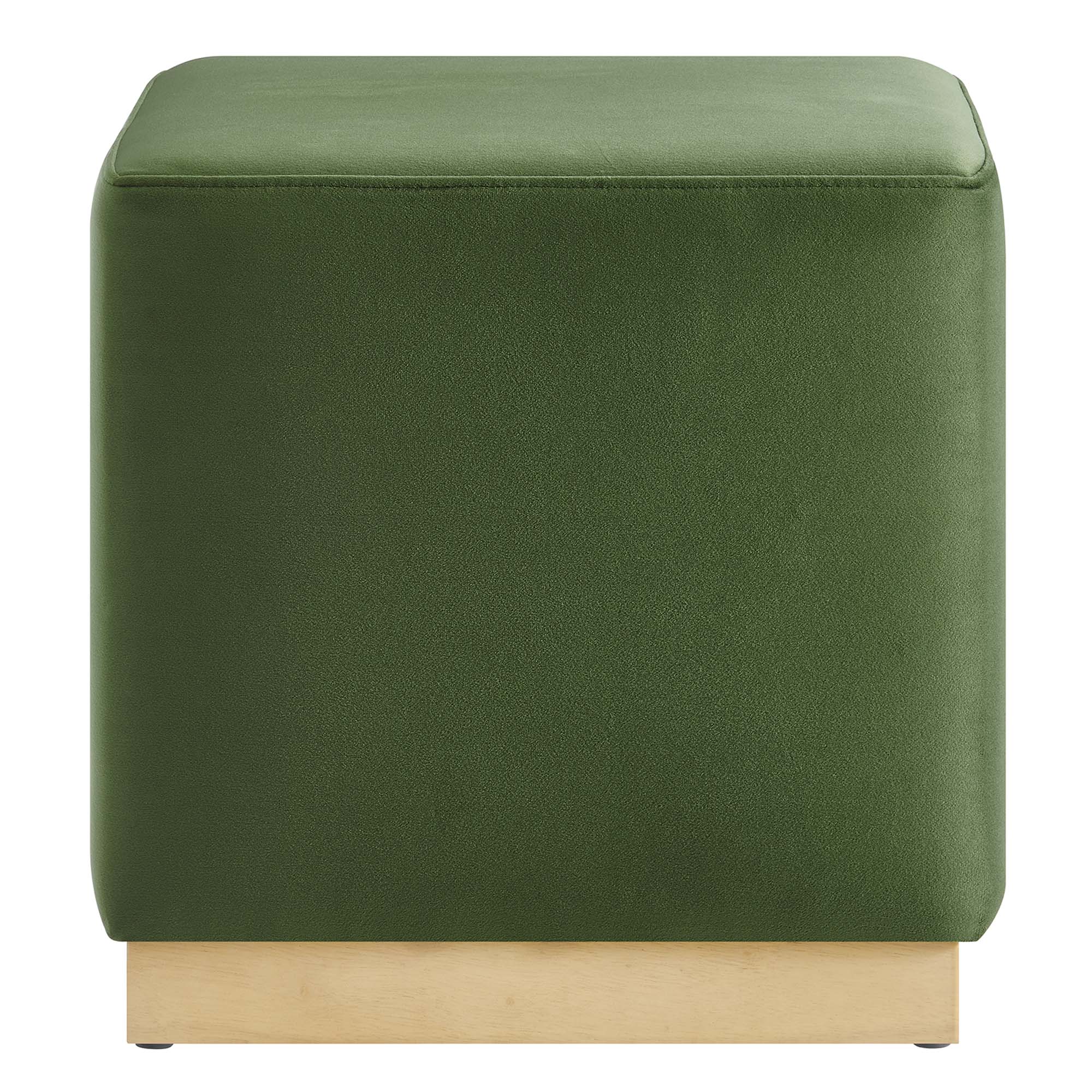 Tilden Square Performance Velvet Upholstered Ottoman