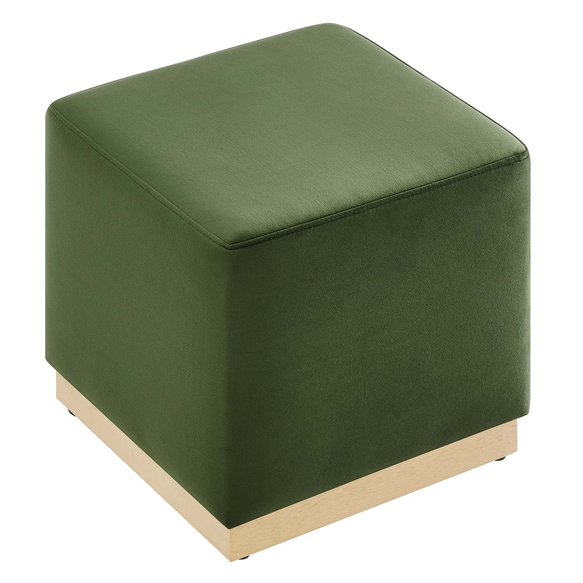 Tilden Square Performance Velvet Upholstered Ottoman