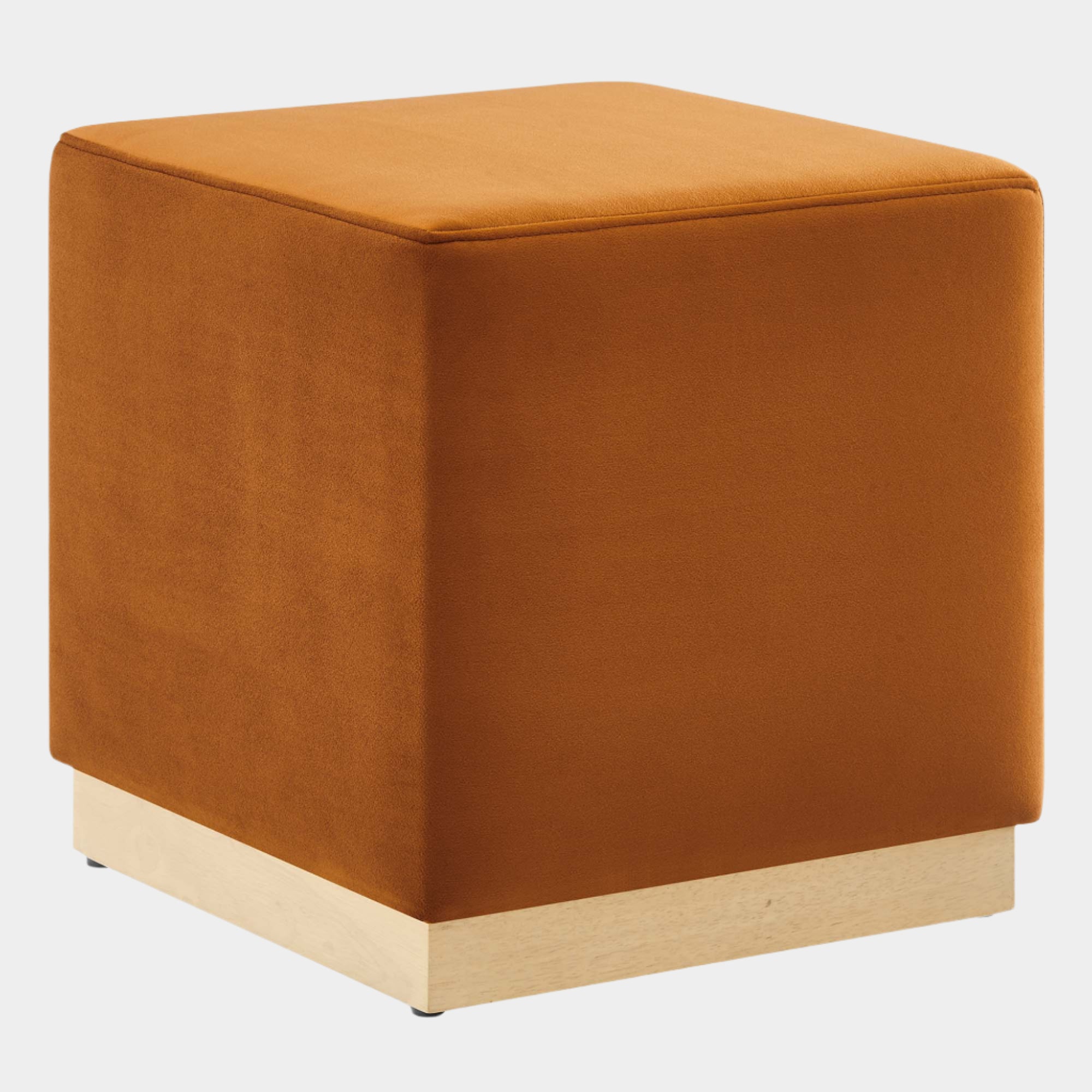 Tilden Square Performance Velvet Upholstered Ottoman