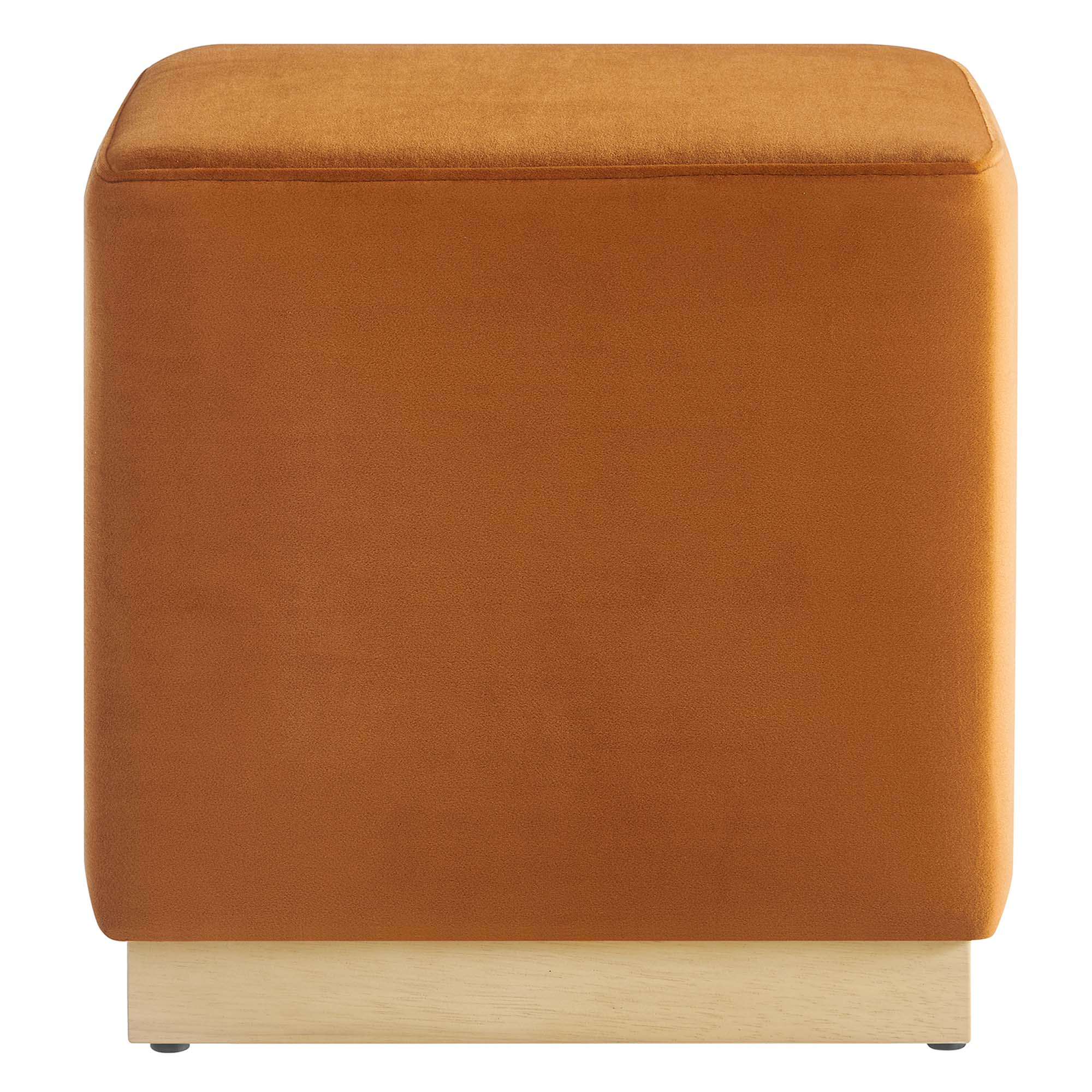 Tilden Square Performance Velvet Upholstered Ottoman