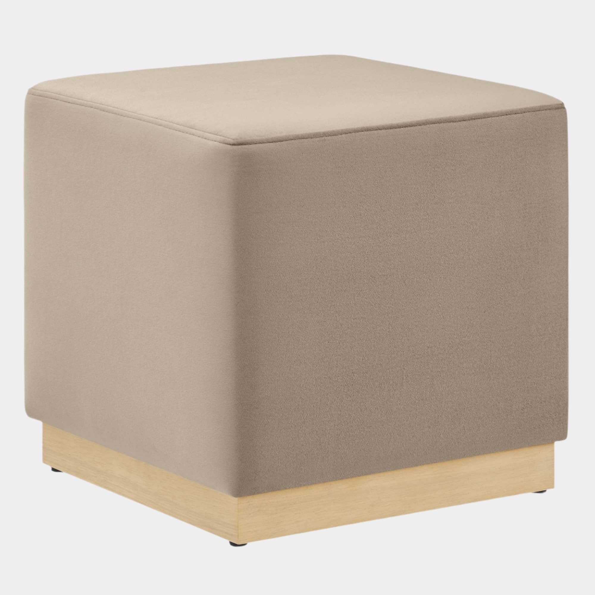 Tilden Square Performance Velvet Upholstered Ottoman